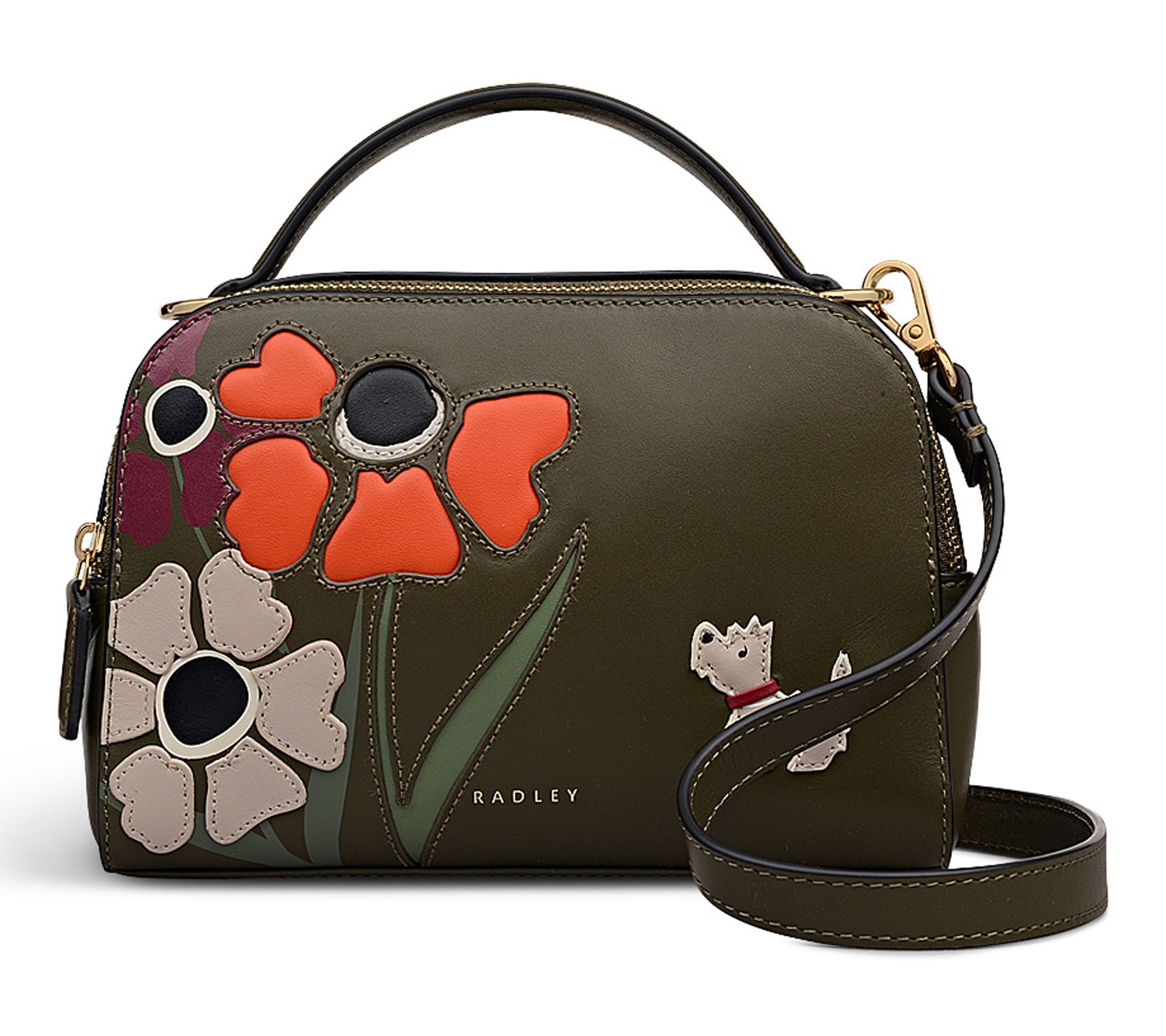 RADLEY Floribunda Small Zip Top Leather Crossbody