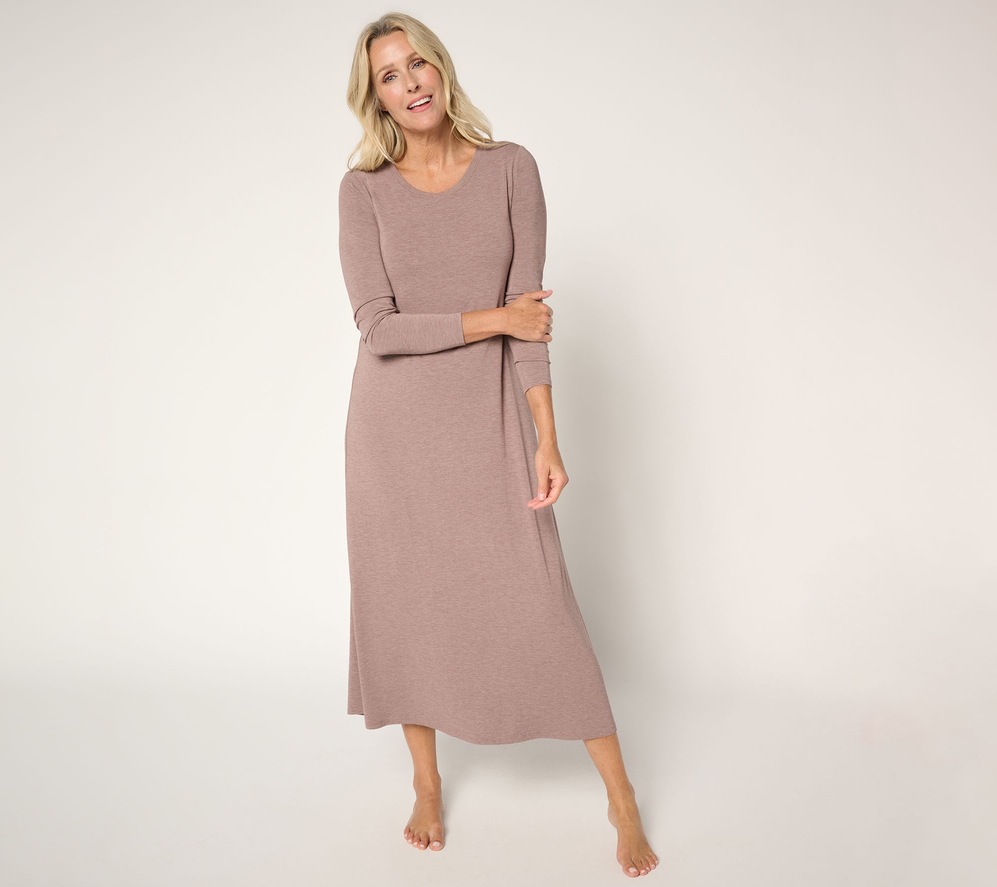 "As Is" Modern Soul Soothing Knit Jersey Midi Dress w/ Support System