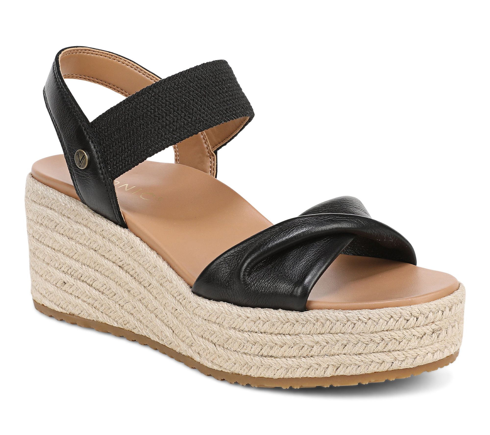 Vionic Leather Wedge Sandals - Darla