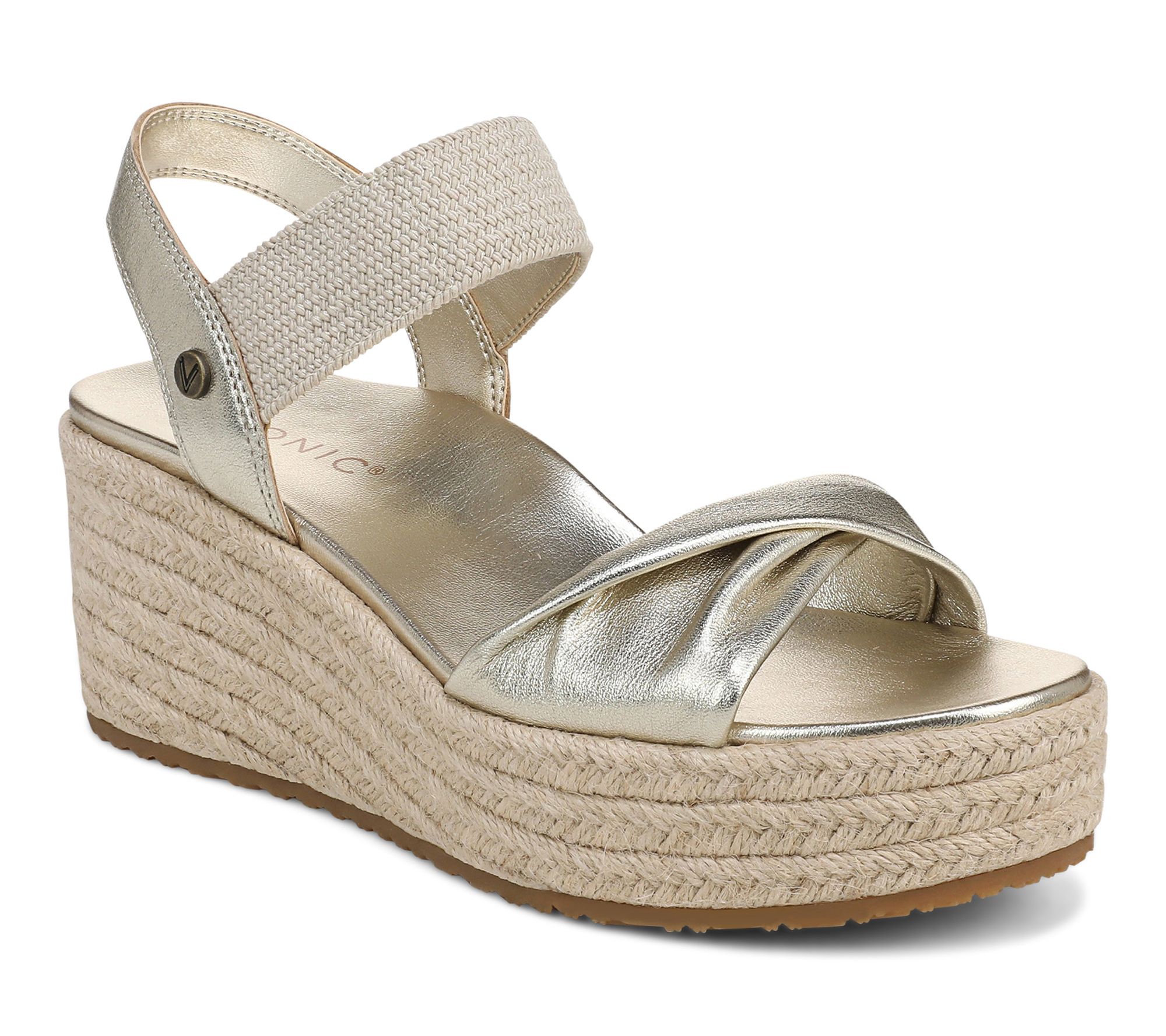 Vionic Leather Wedge Sandals - Darla