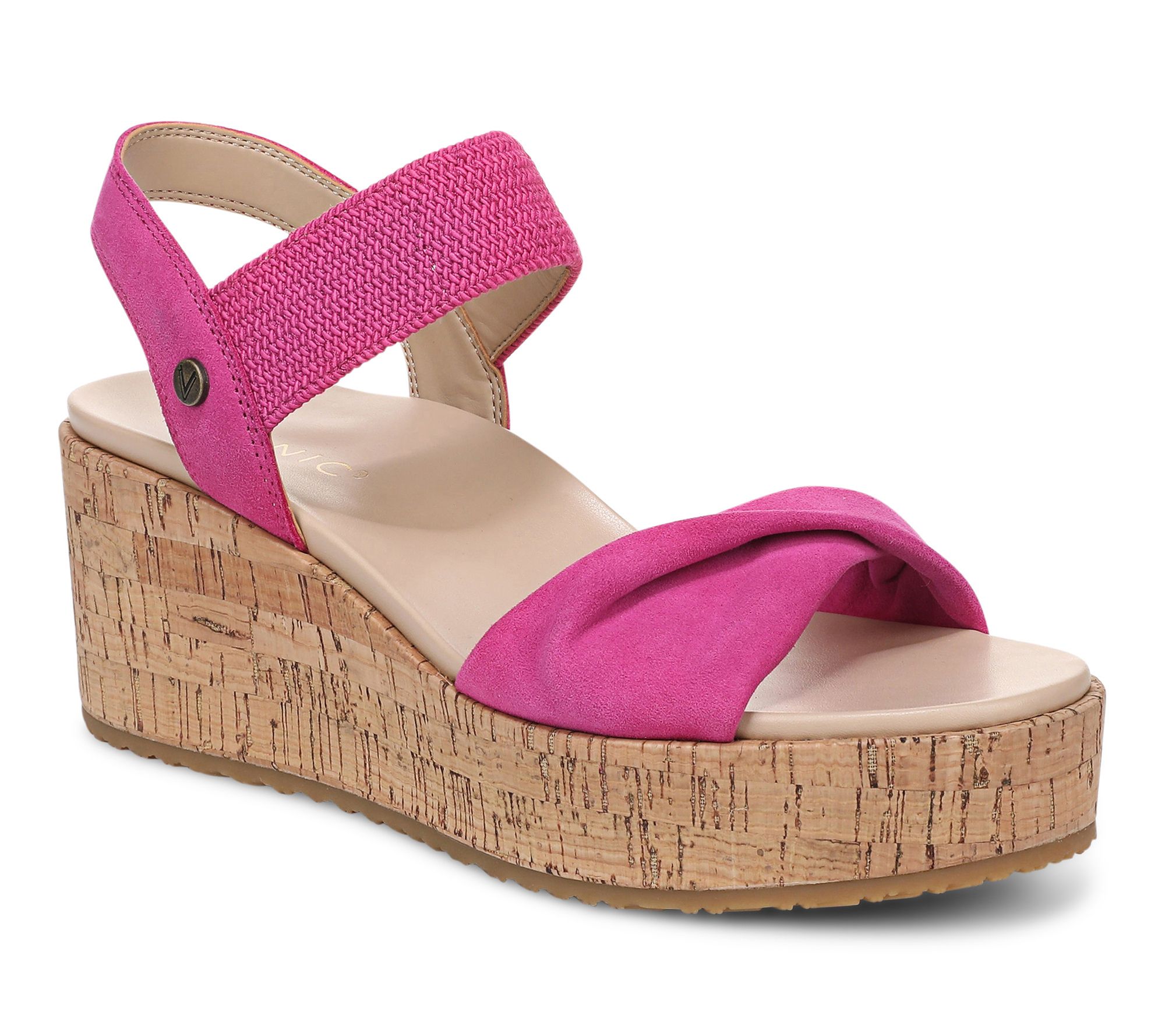 Vionic Leather Wedge Sandals - Darla