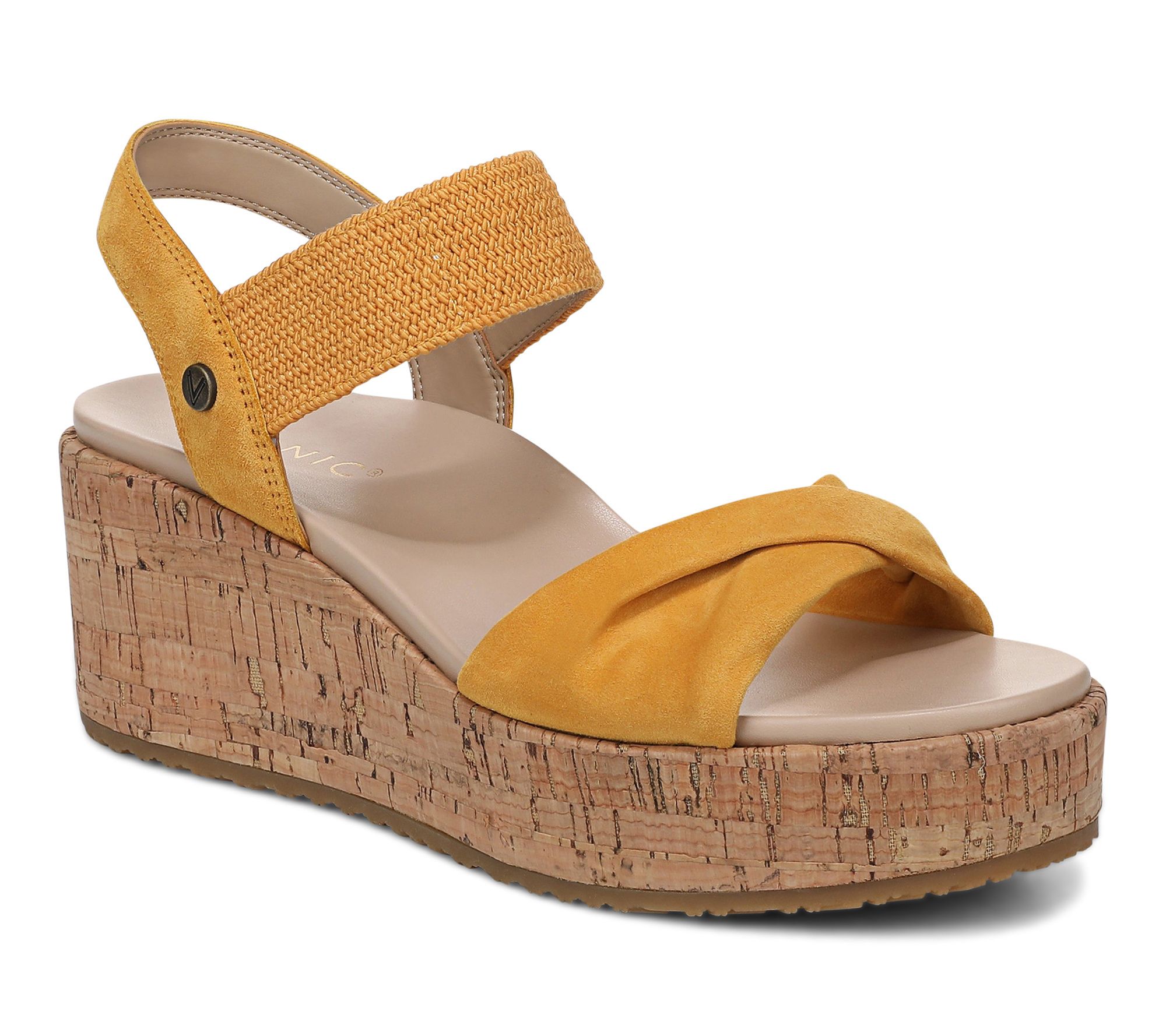 Vionic Leather Wedge Sandals - Darla