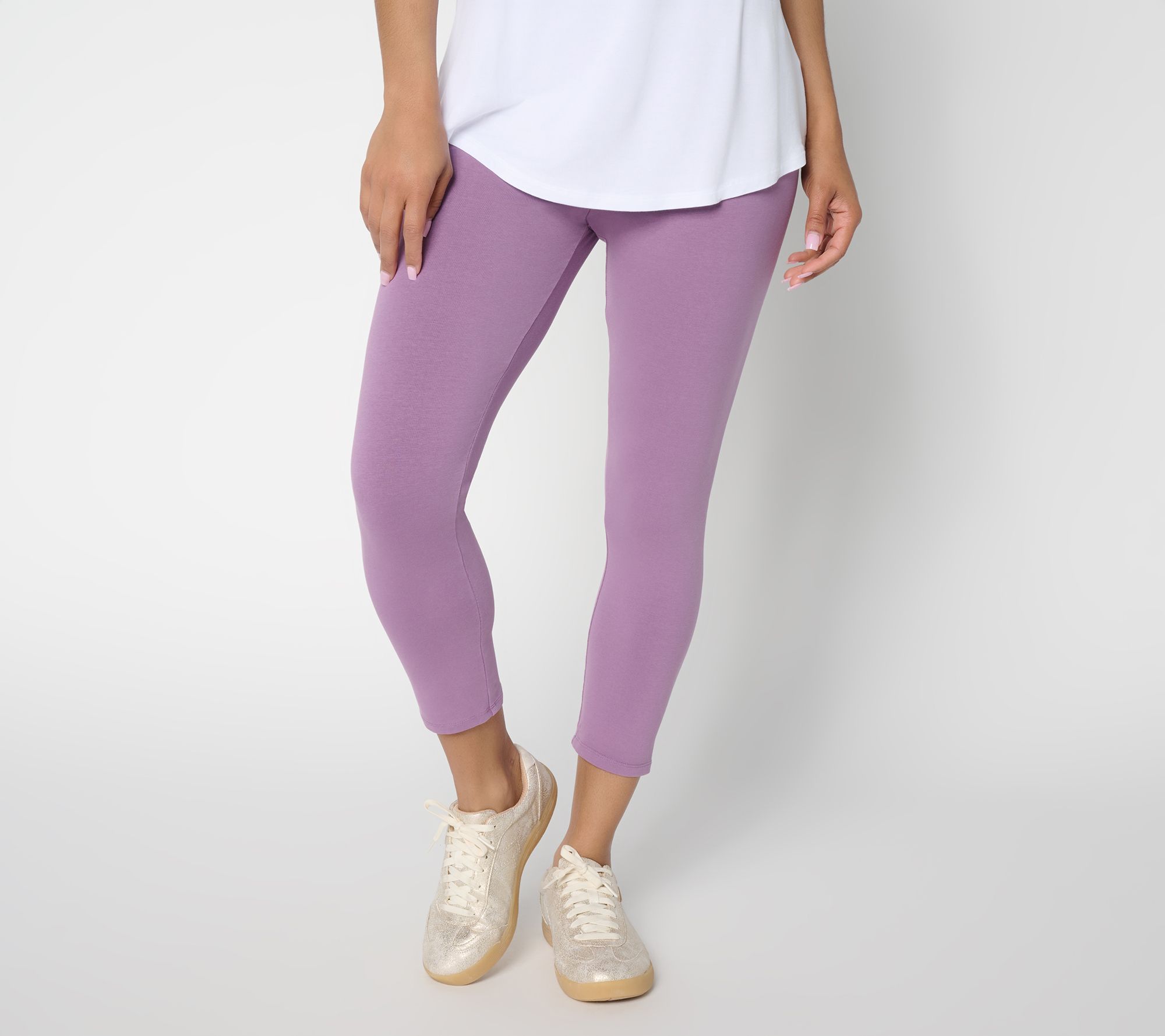  LOGO Layers by Lori Goldstein Petite Washed Cropped Legging
