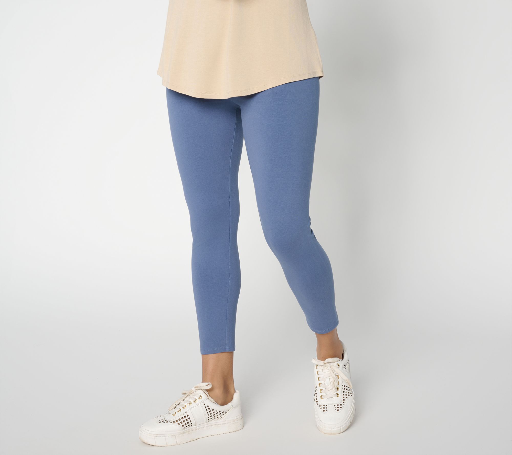 LOGO Layers by Lori Goldstein Petite Washed Cropped Legging