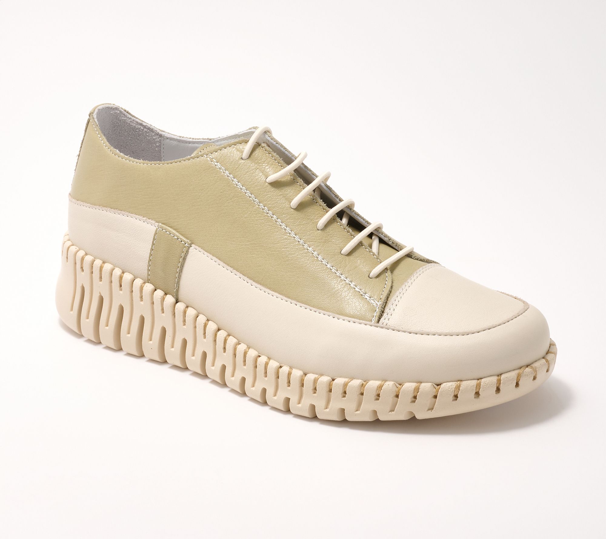 Spring Step Leather Casual Sneakers - Surana