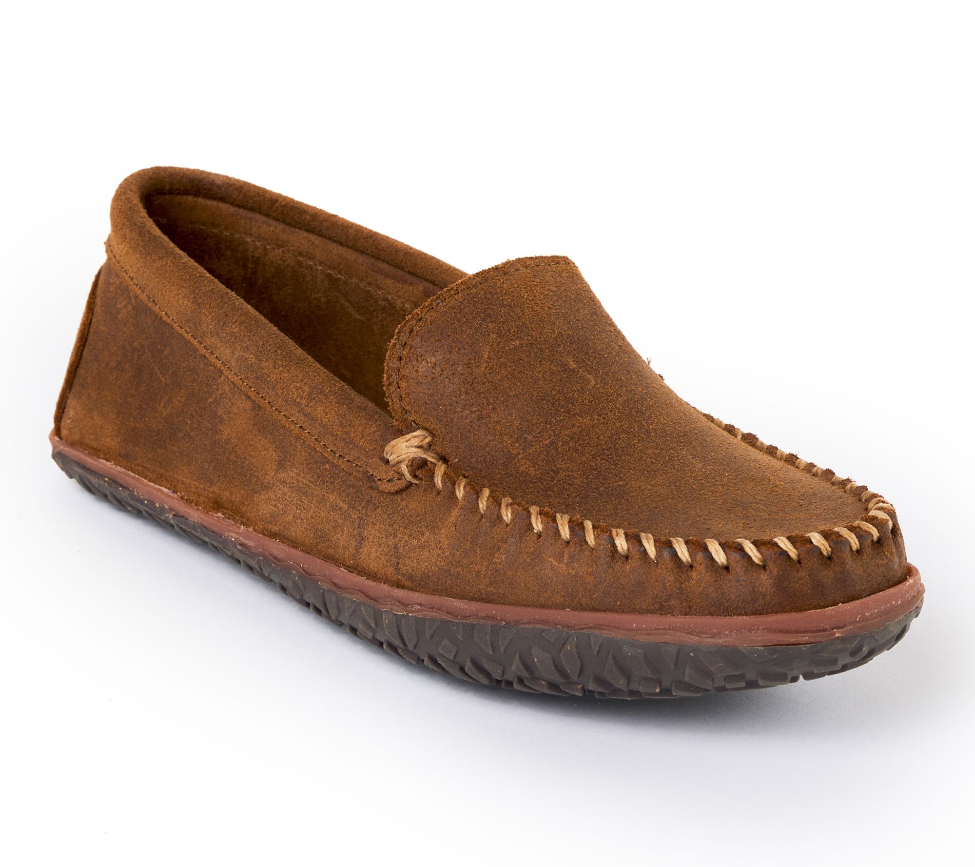 Minnetonka Men's Suede Venetian Tread Slip On Shoes