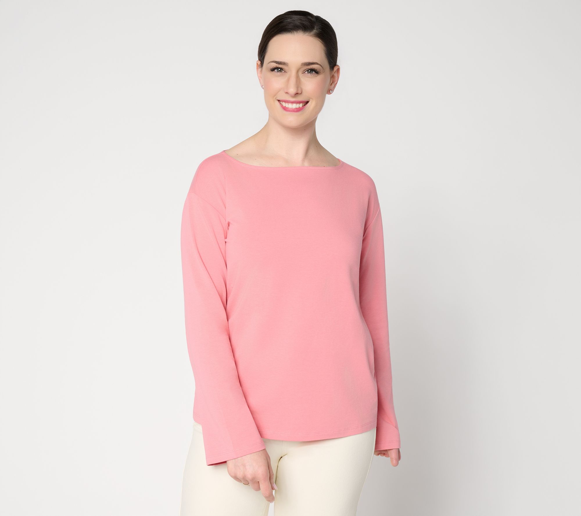 "As Is" Me by Jennie Garth Long Sleeve Boatneck Top
