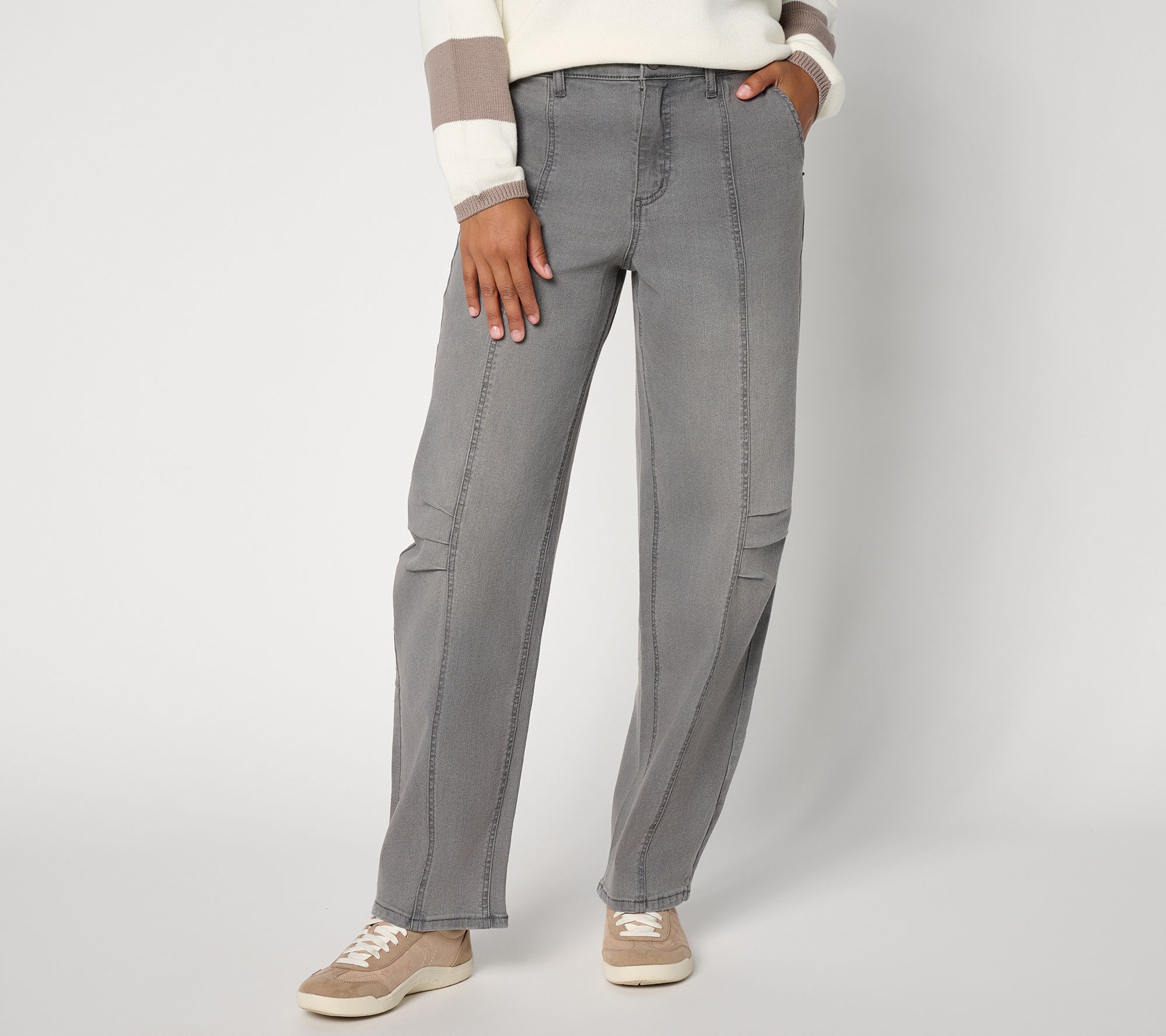 Peace Love World Petite Full Length Barrel Jeans