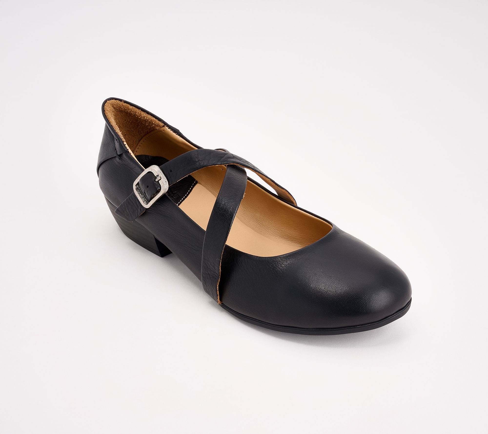 Miz Mooz Leather Heeled Mary Janes - Carney
