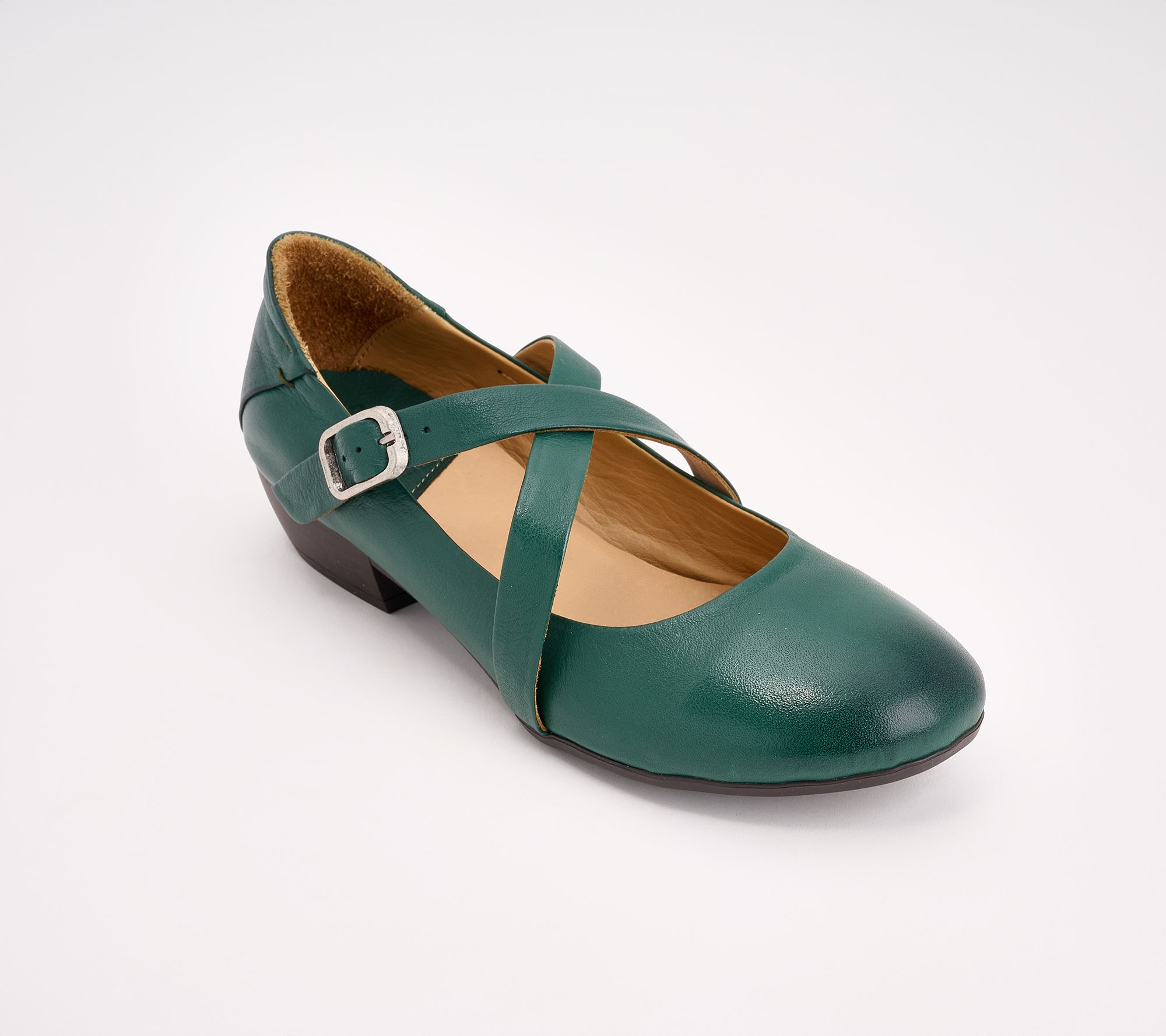 Miz Mooz Leather Heeled Mary Janes - Carney