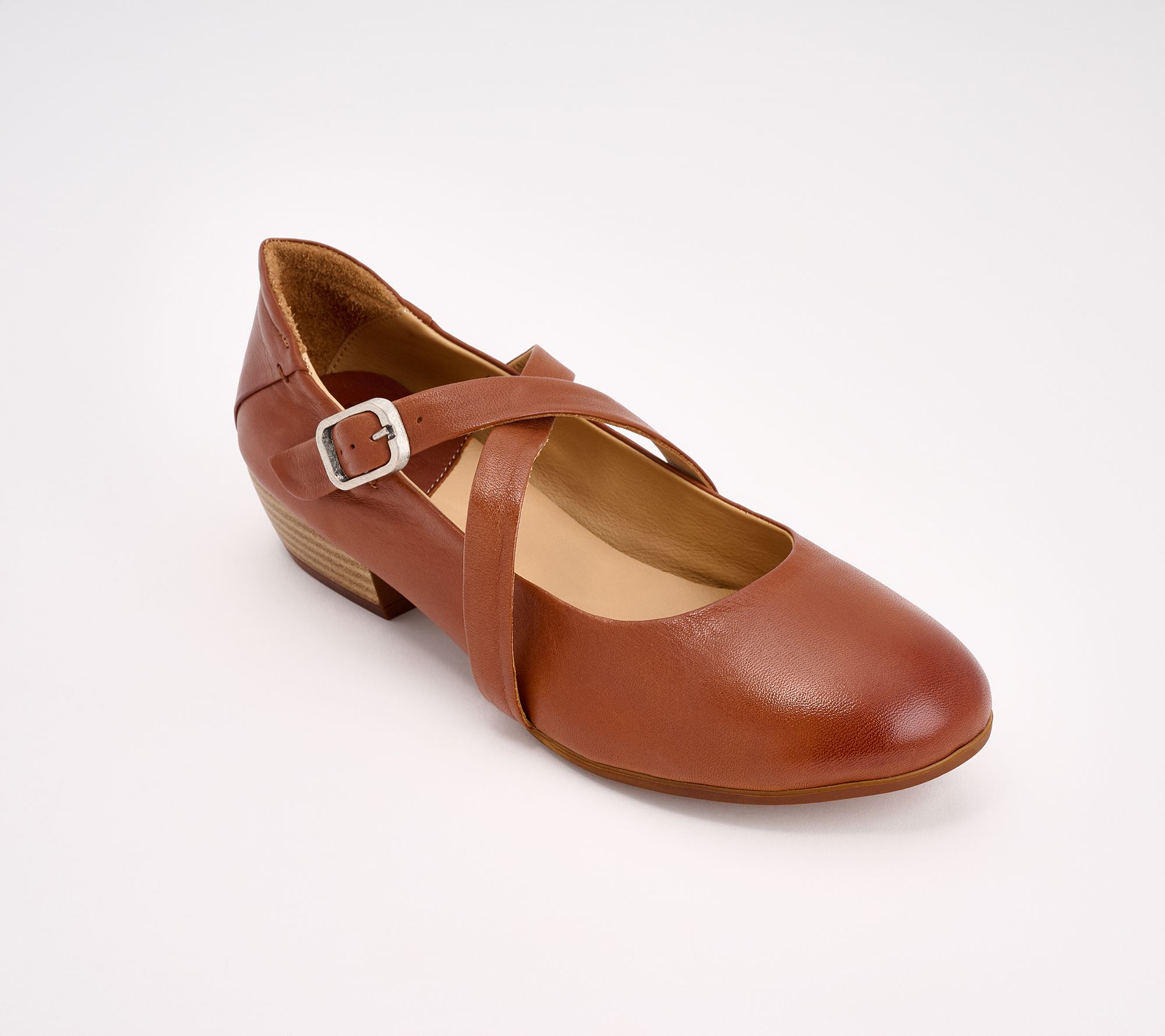 Miz Mooz Leather Heeled Mary Janes - Carney