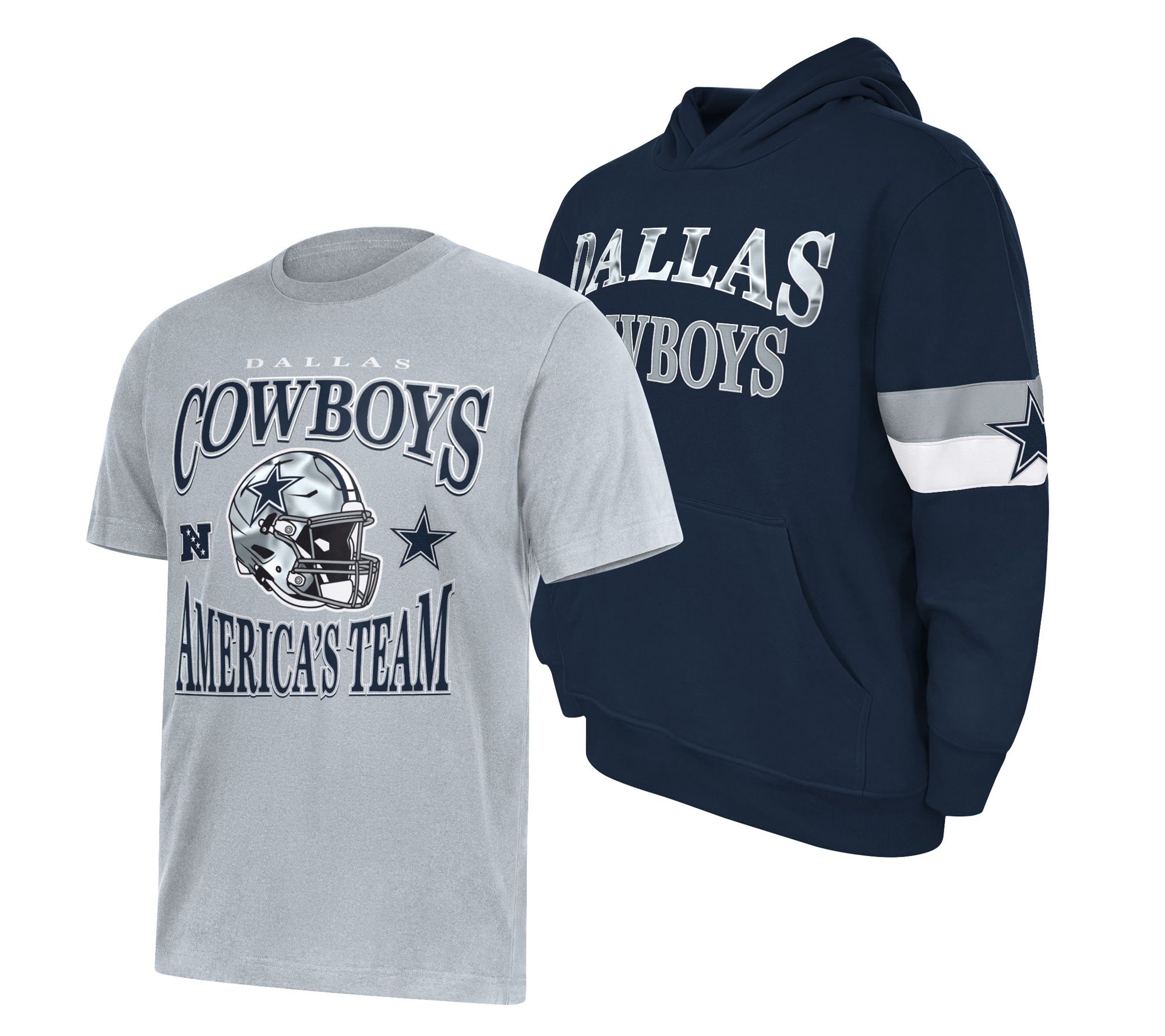 NFL Officially Licensed Dallas T-Shirt & Hooded Sweatshirt Set