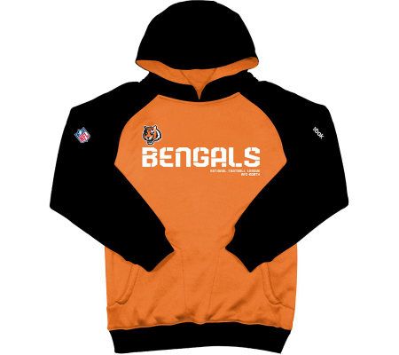NFL Bengals Youth Sideline Performance Hooded Sweatshirt 