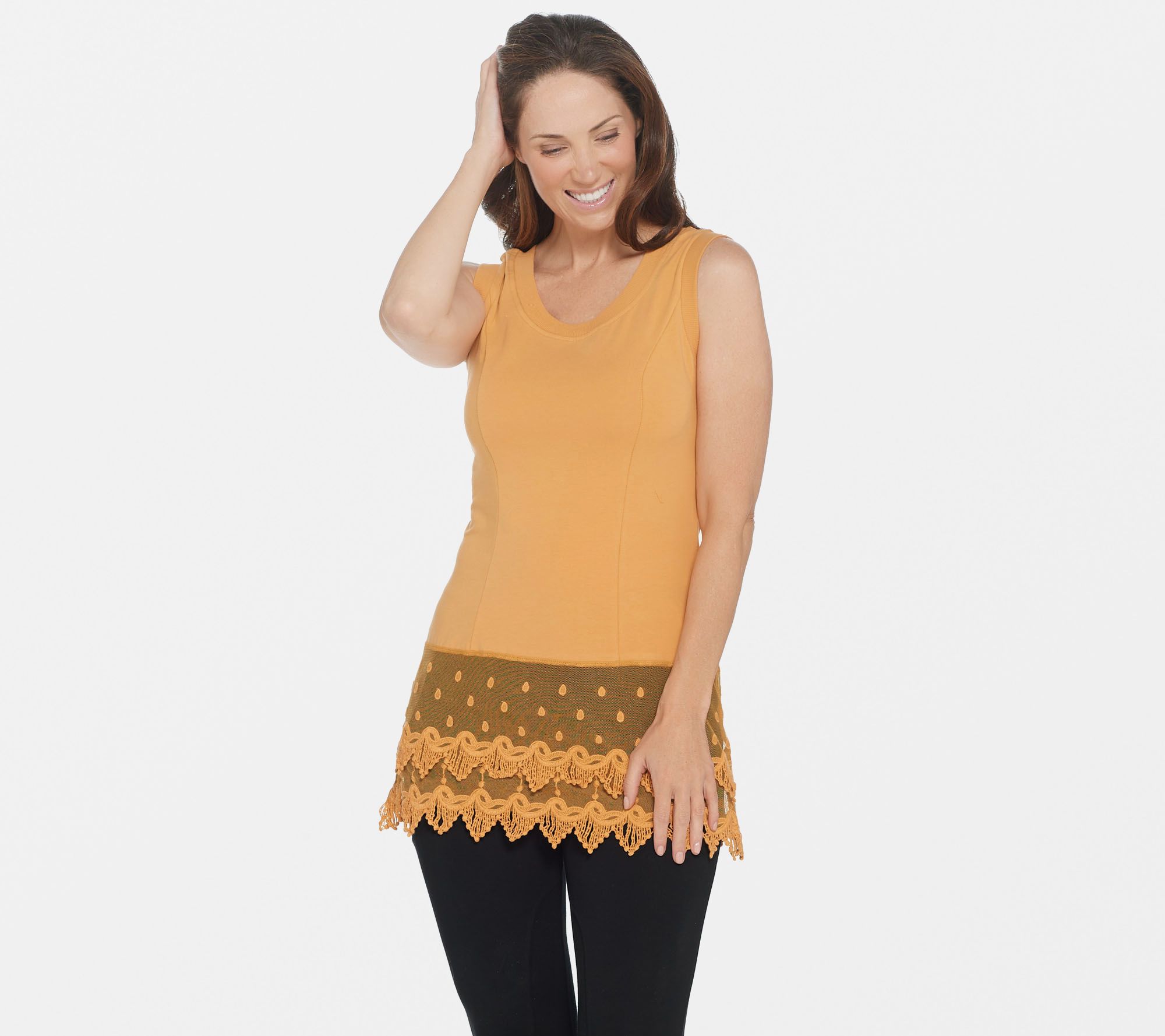 Kathleen Kirkwood Layering Tank with Lace Extender - A343309