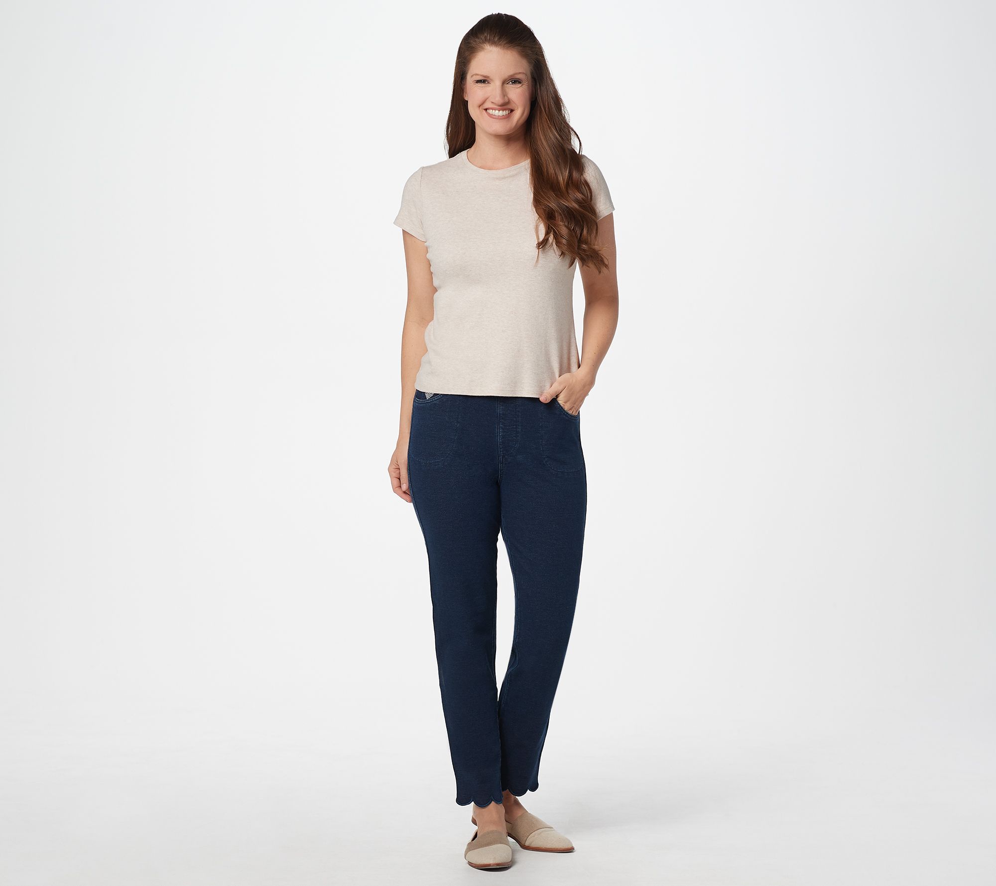 Pull-On Slim Ankle D-Lux Denim 28