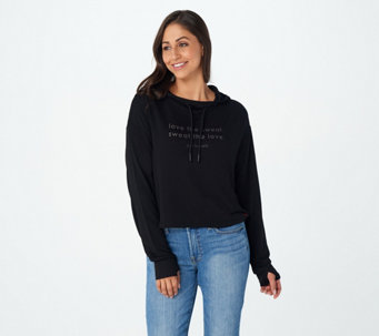 MIND BODY LOVE by Peace Love World Relaxed Hoodie with Thumbholes - A381009