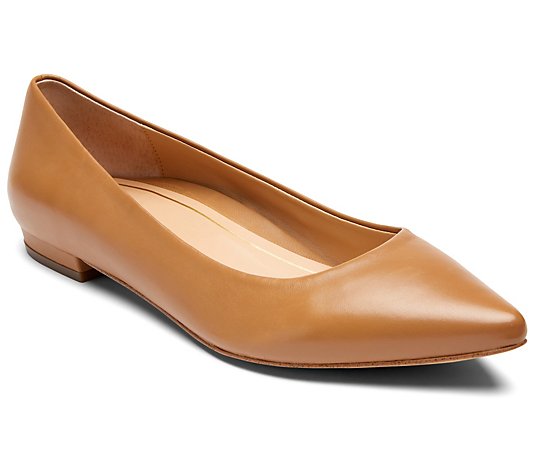 Vionic Leather Pointed Flats - Lena