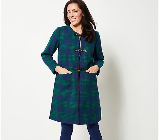 Girl With Curves Novelty Plaid Coat