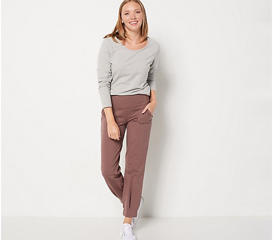 Women with Control Regular Everyday Cuff Pants with Inverted Pleat
