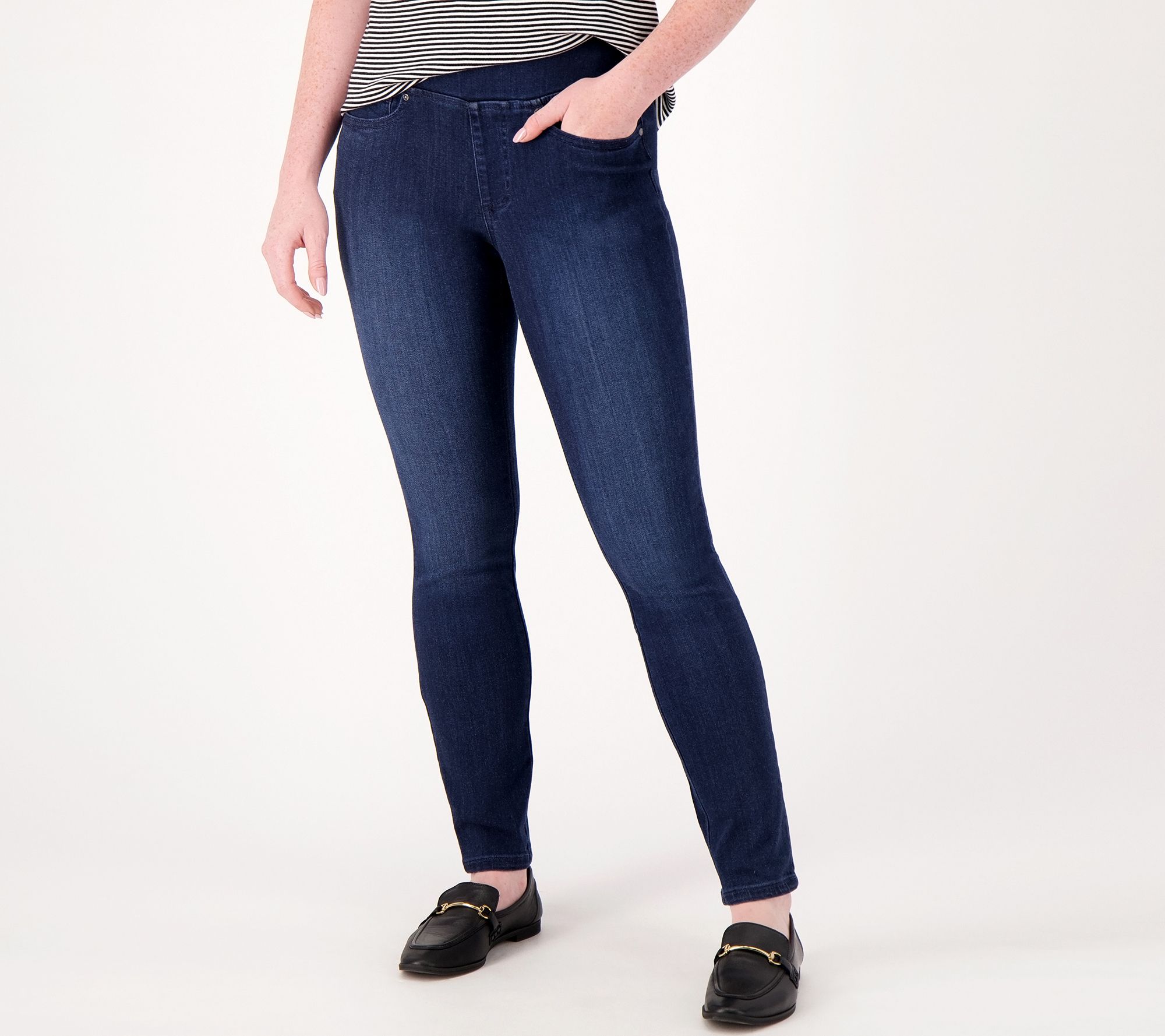 Denim & Co. Active Duo Stretch Tall Crop Leggings with Pockets 