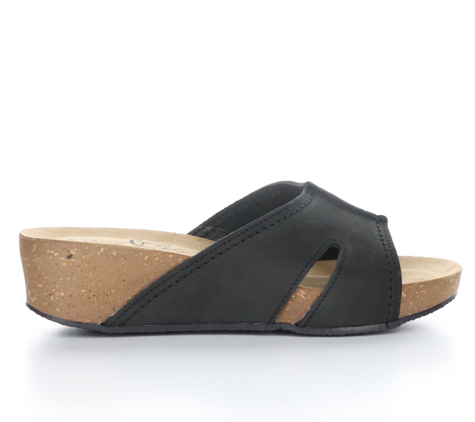 Bos&Co Nubuck Rubber Heel Slip On Sandals - Lanbi - QVC.com