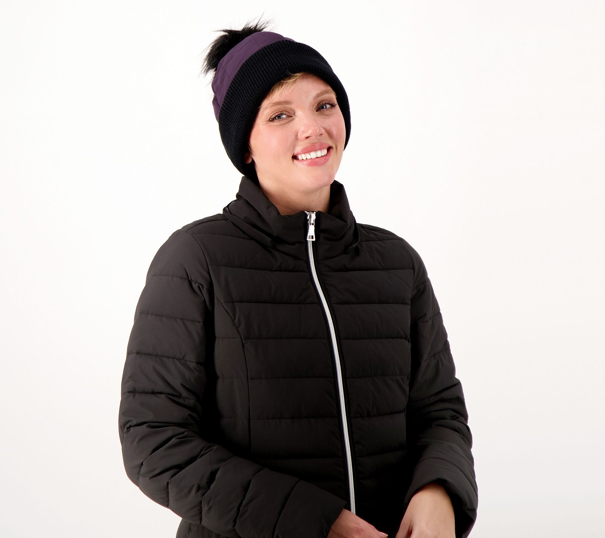 "As Is" Arctic Expedition Quilted Pom Beanie