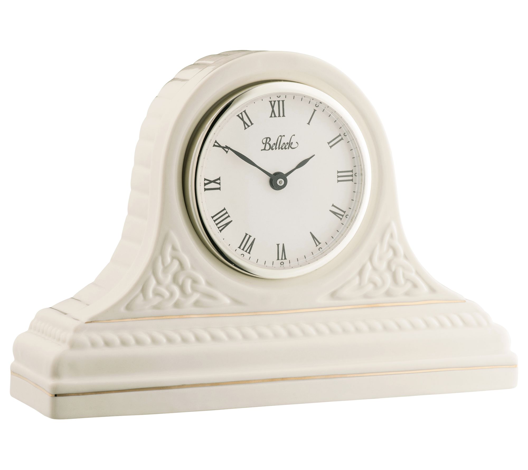 Belleek Pottery Celtic Mantel Clock