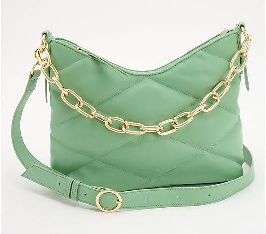 House of Want Convertible RFID Hobo Bag ,Green Fig