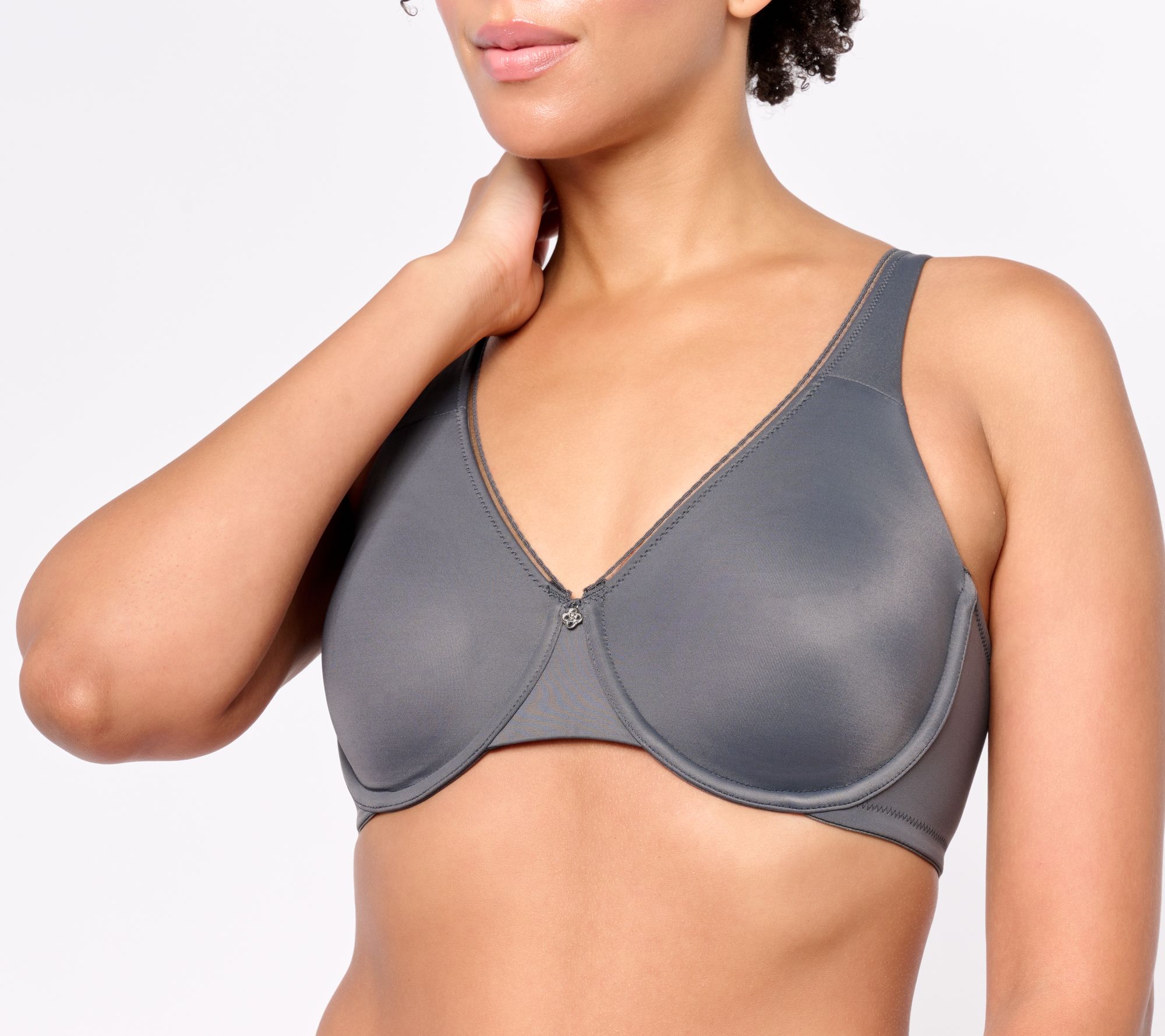 Breezies Wild Rose Seamless Wirefree Support Bra with Carolyn Gracie 