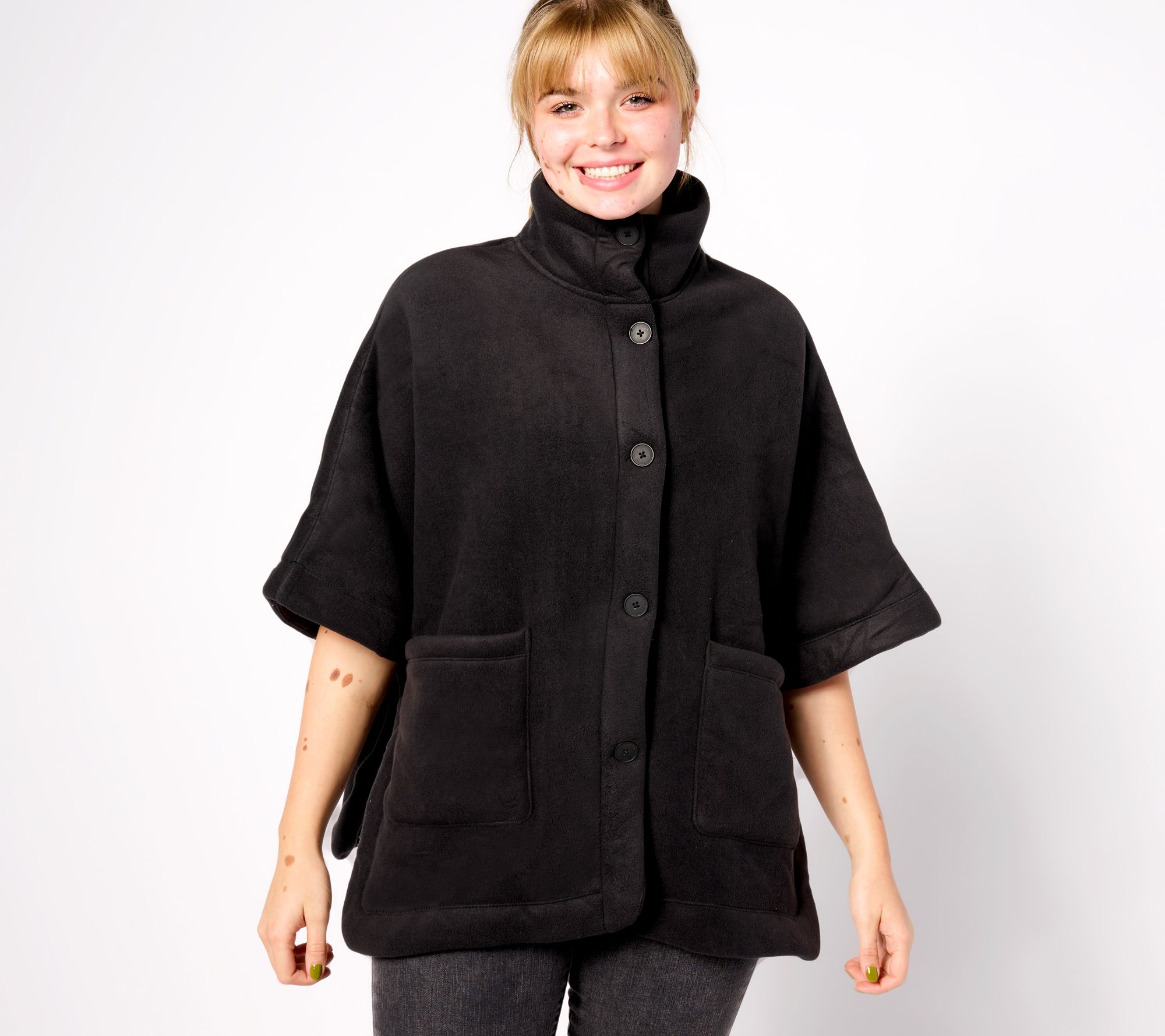 Cuddl Duds Fleece Bonded with Sherpa Cambridge Capelet