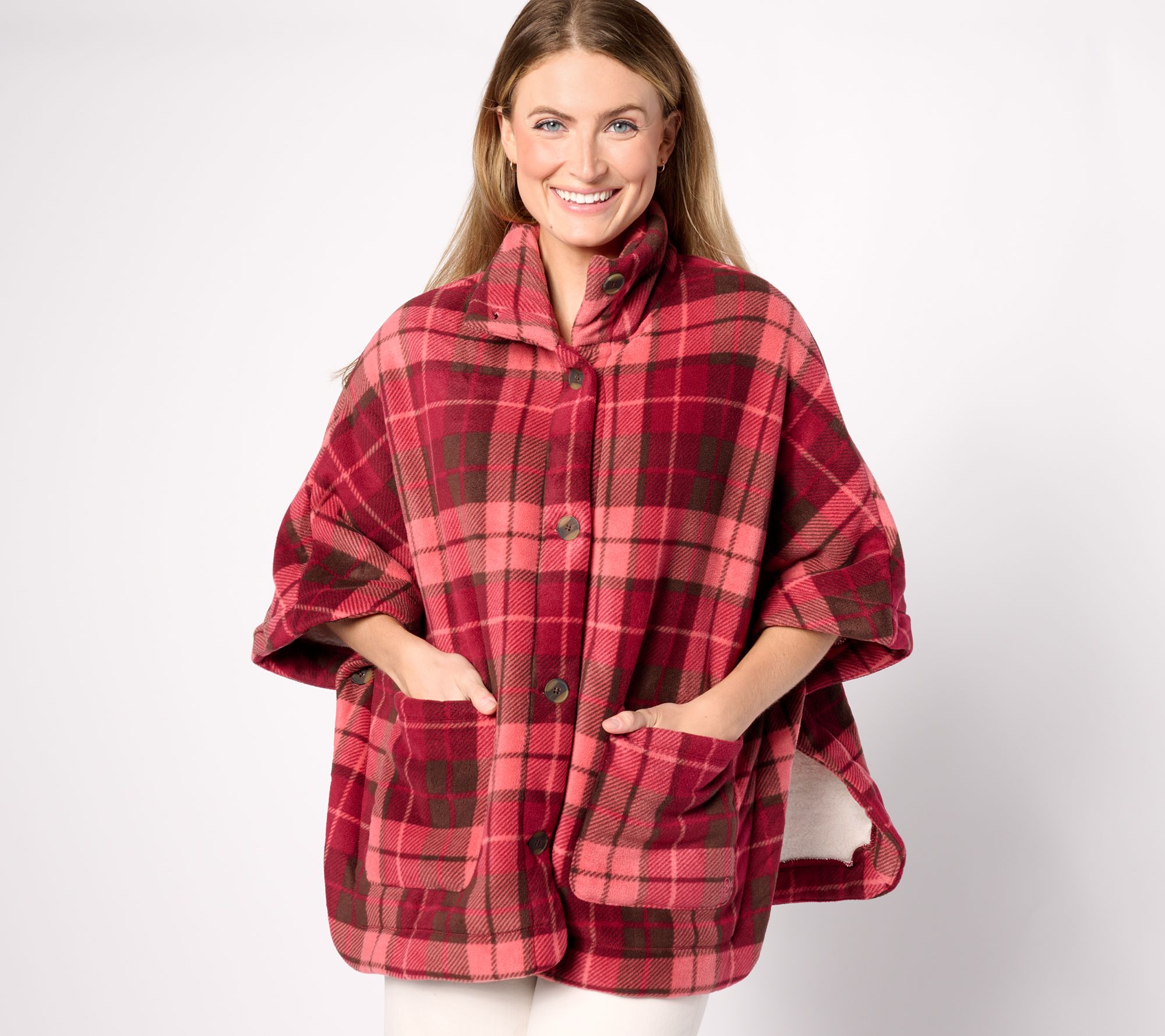 Cuddl Duds Fleece Bonded with Sherpa Cambridge Capelet