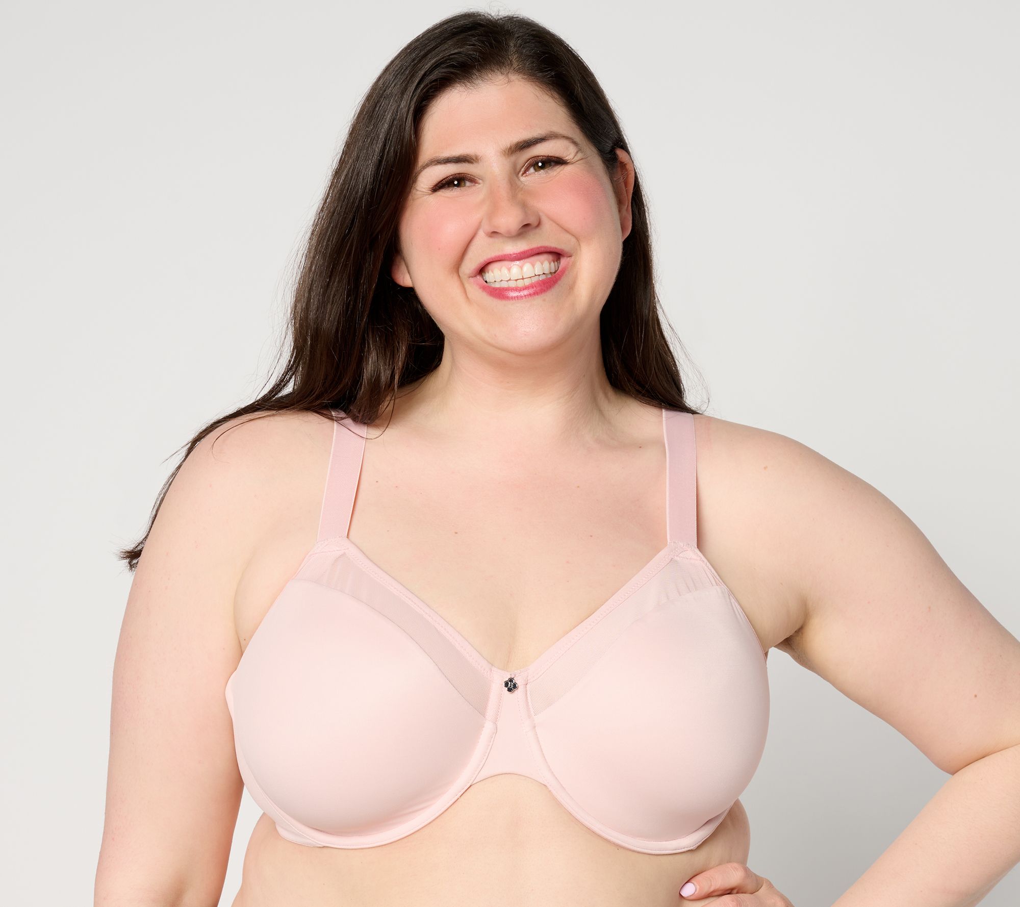 Breezies Feather Light Jacquard Underwire or Wirefree Bra on QVC 