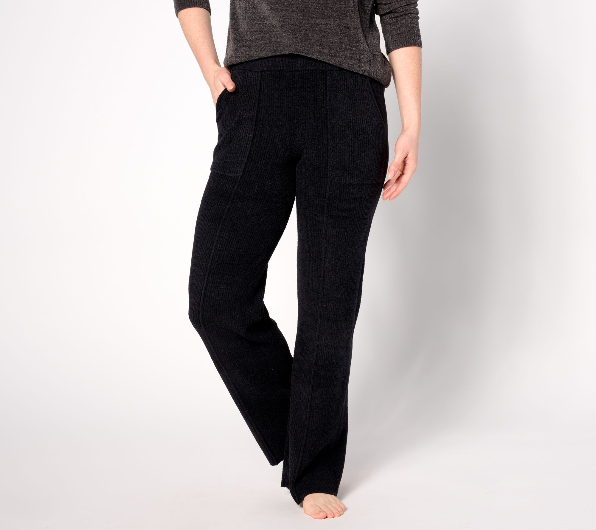 As Is Cuddl Duds Petite Comfortwear Slim Pants 