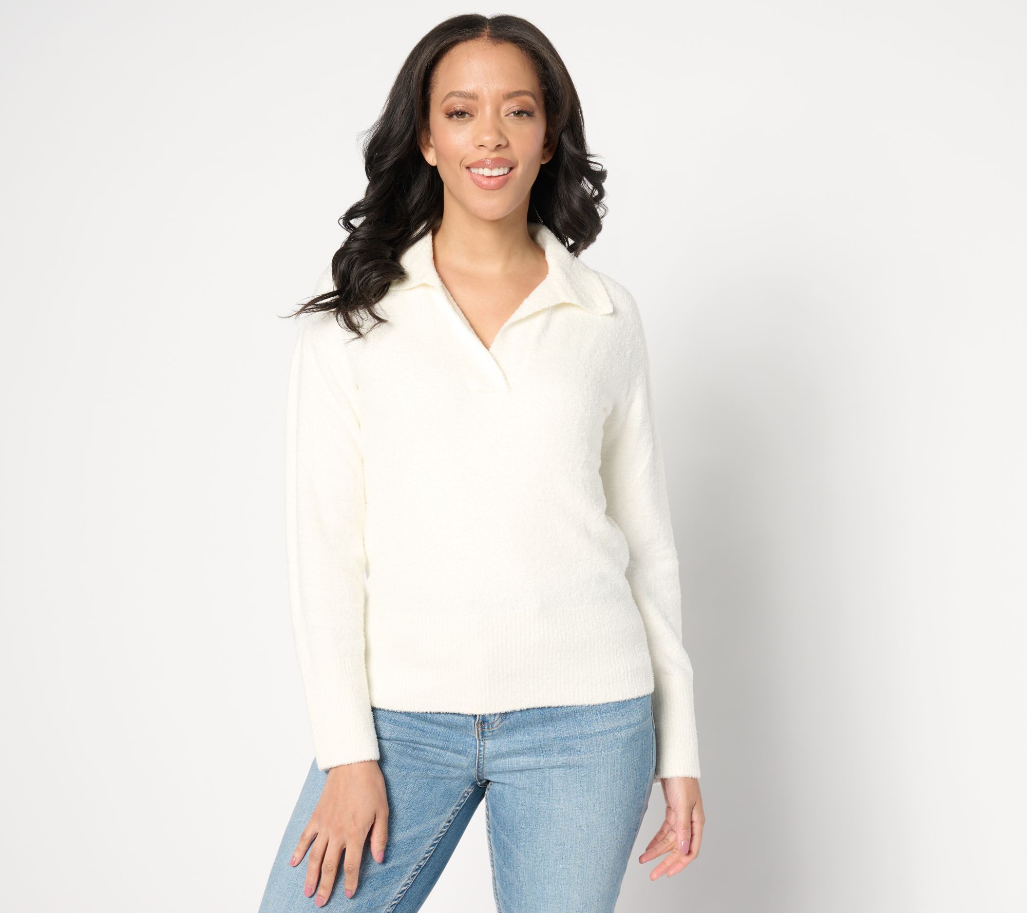 Barefoot Dreams CozyChic Lite Collared Long-Sleeve Pullover