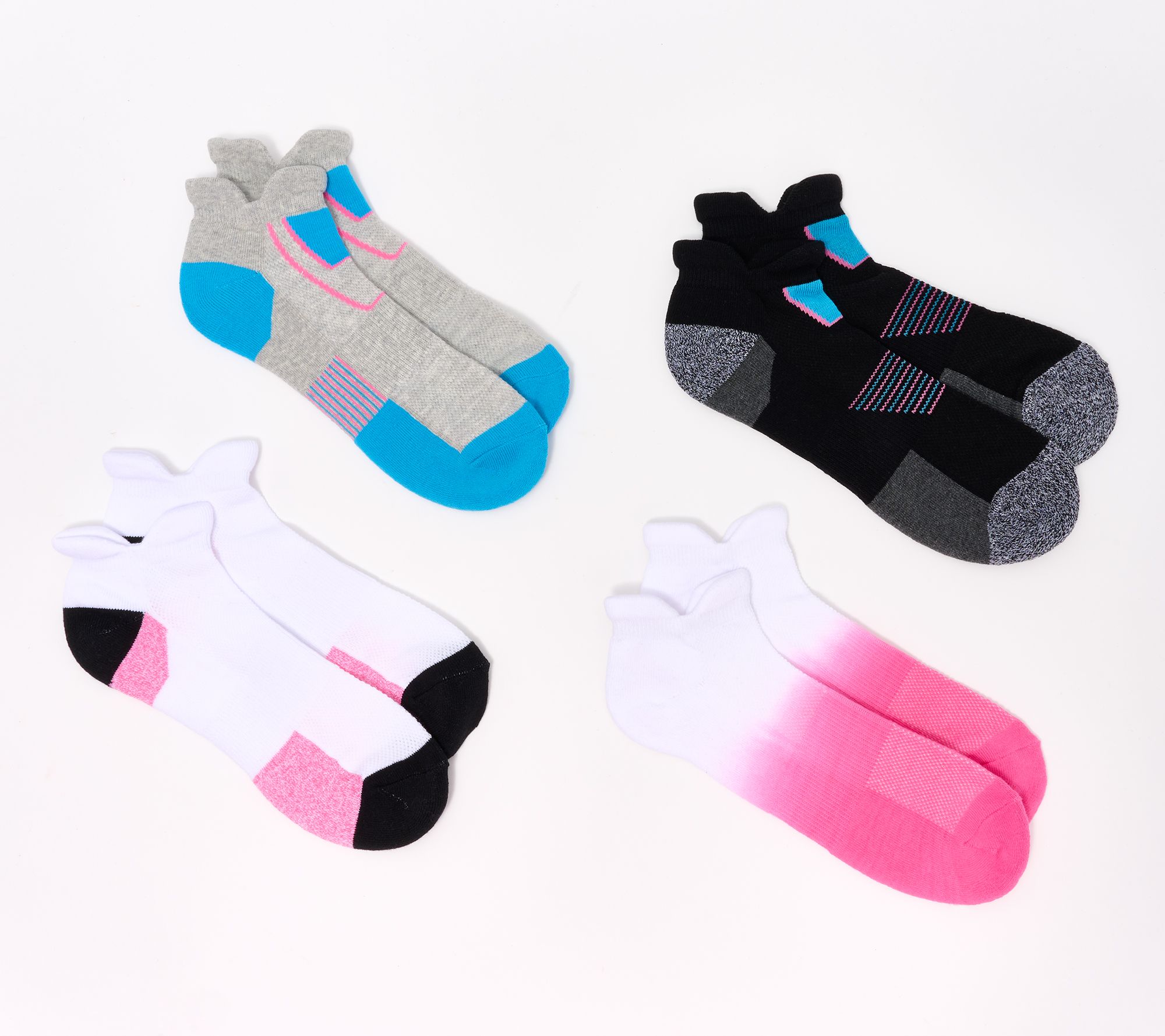 Complliments 4 Pack of Ankle Athletic Socks
