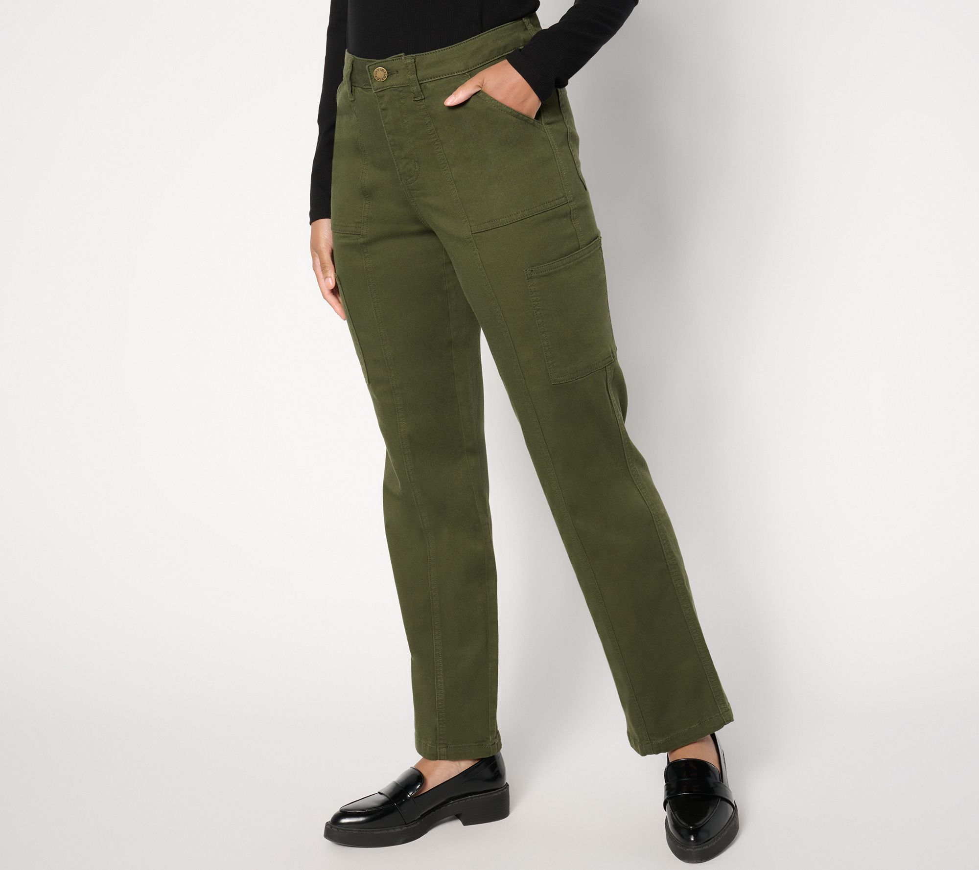 Belle by Kim Gravel Tall TripleLuxe Twill Relaxed Cargo Jean
