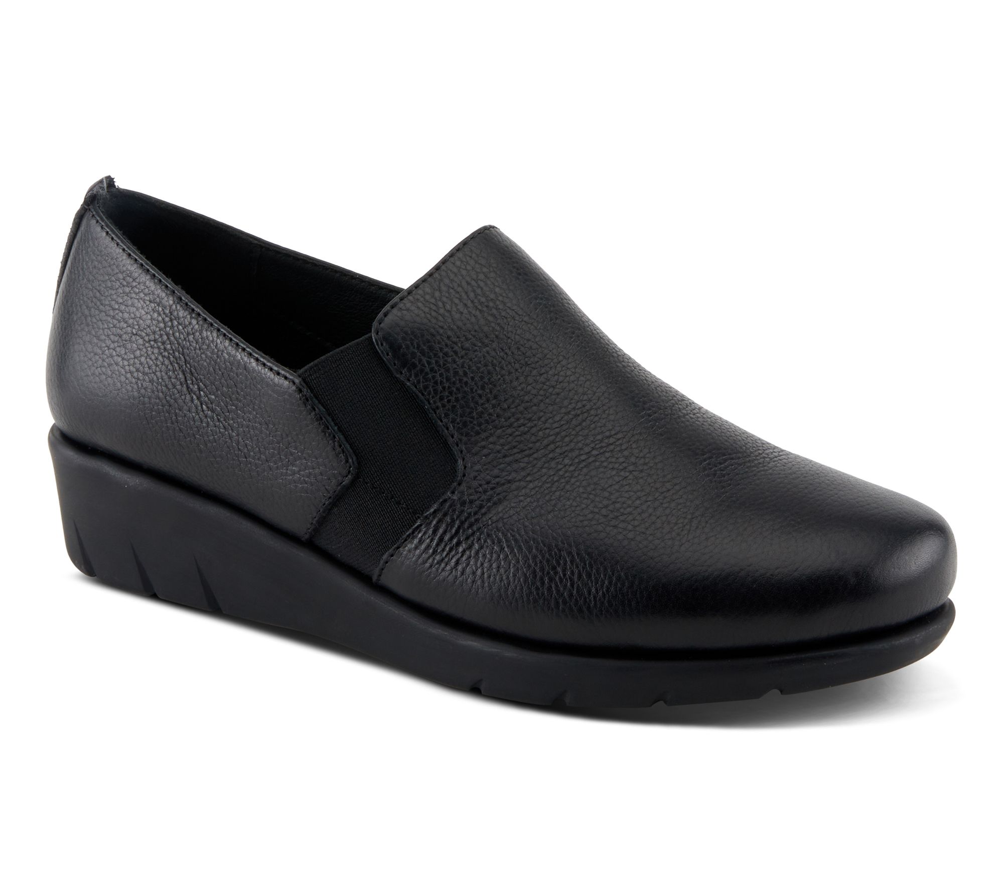 Spring Step Leather Wedge Slip-Ons - Arete