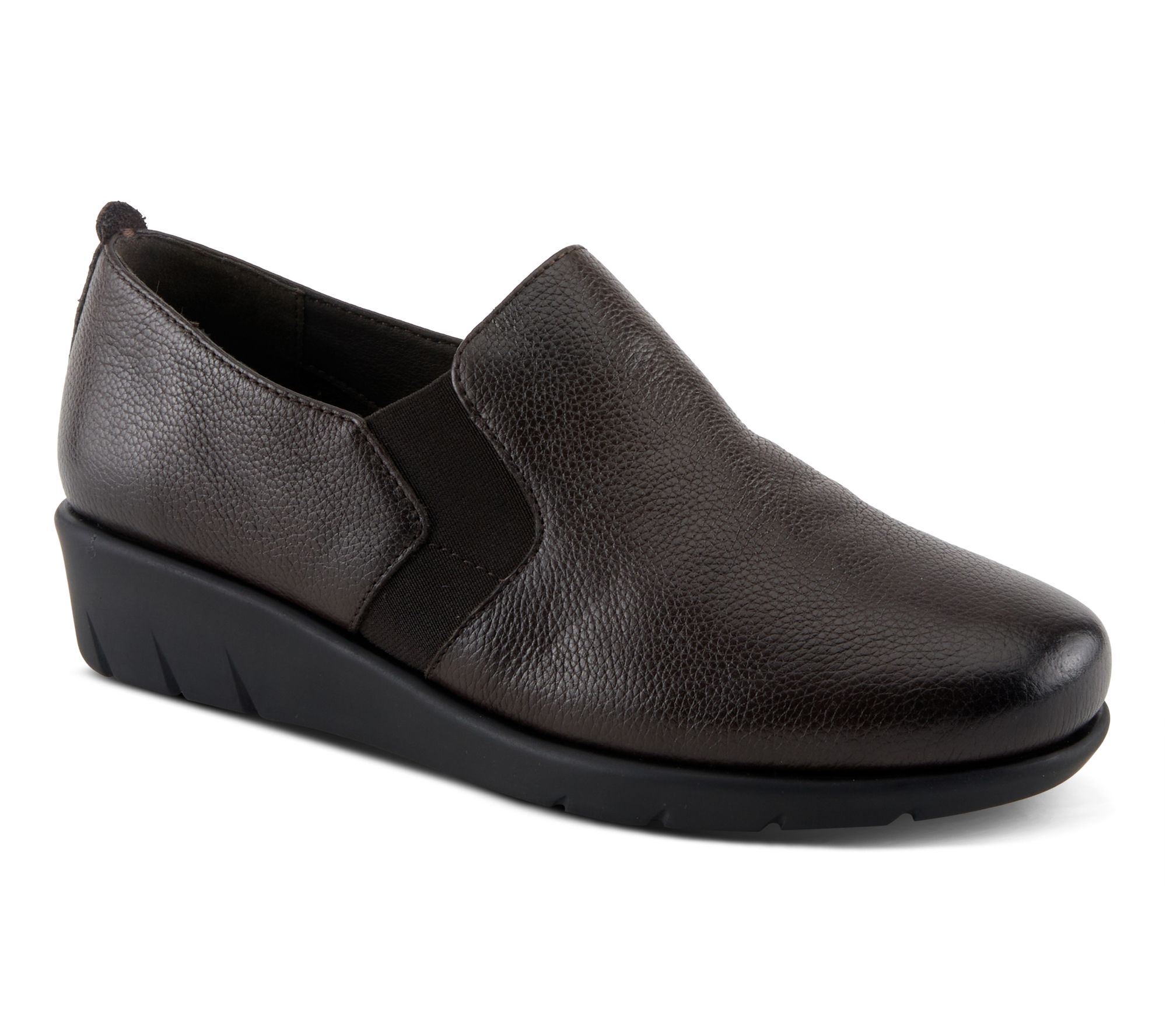 Spring Step Leather Wedge Slip-Ons - Arete