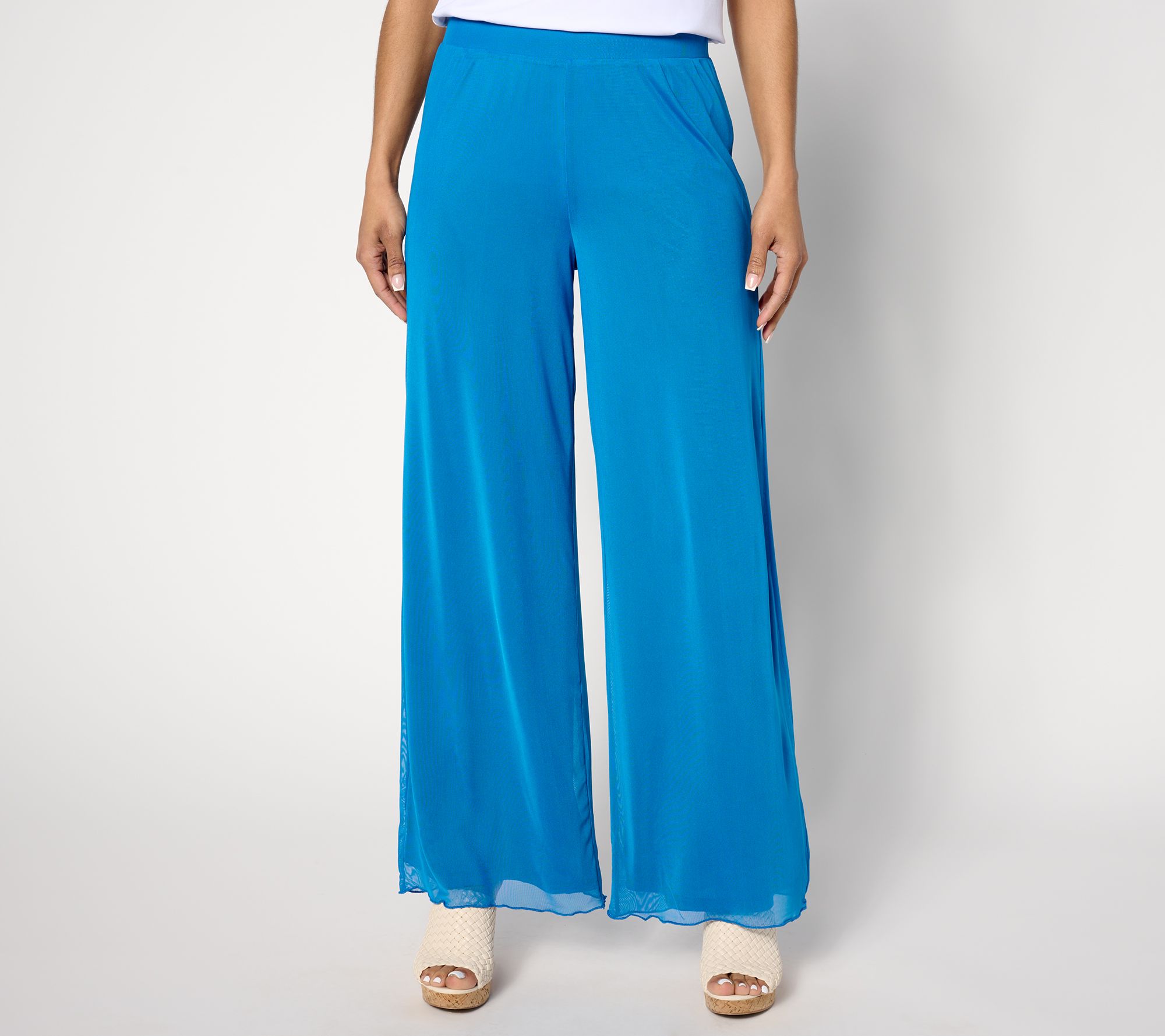 "As Is" Attitudes by Renee Petite Triple Mesh Palazzo Pant