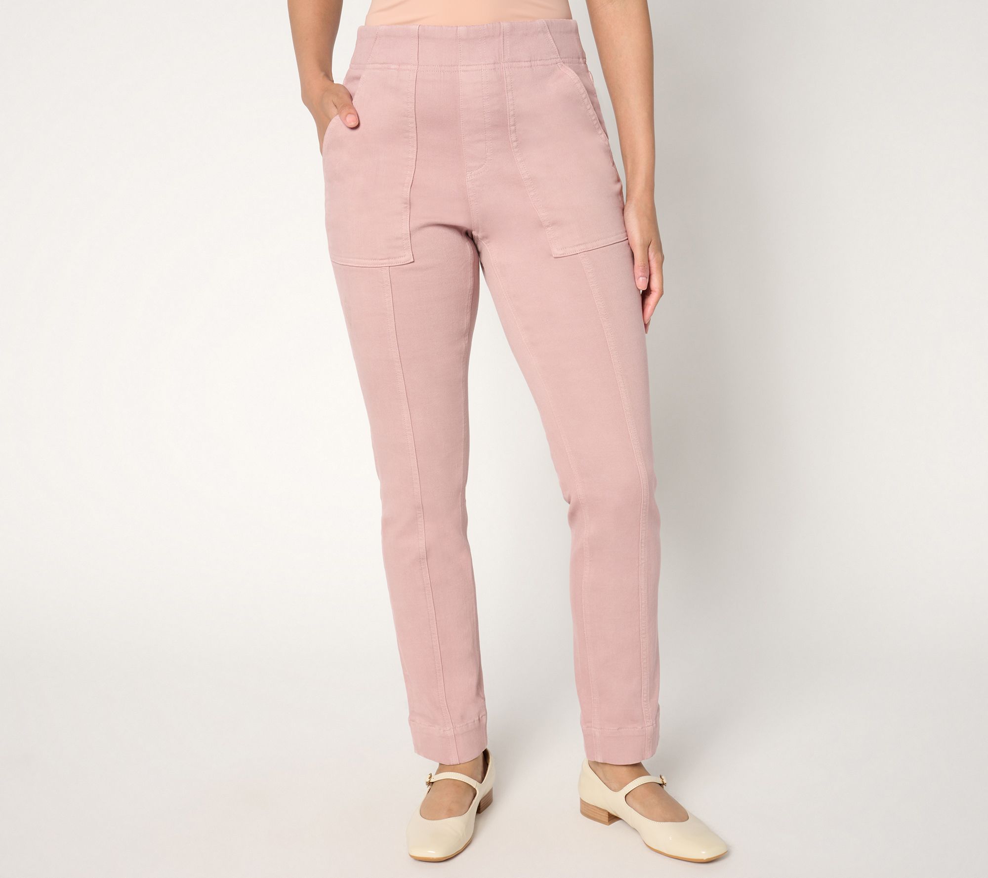 Denim & Co. Regular Cozy Touch Straight Leg Pull-On Pant