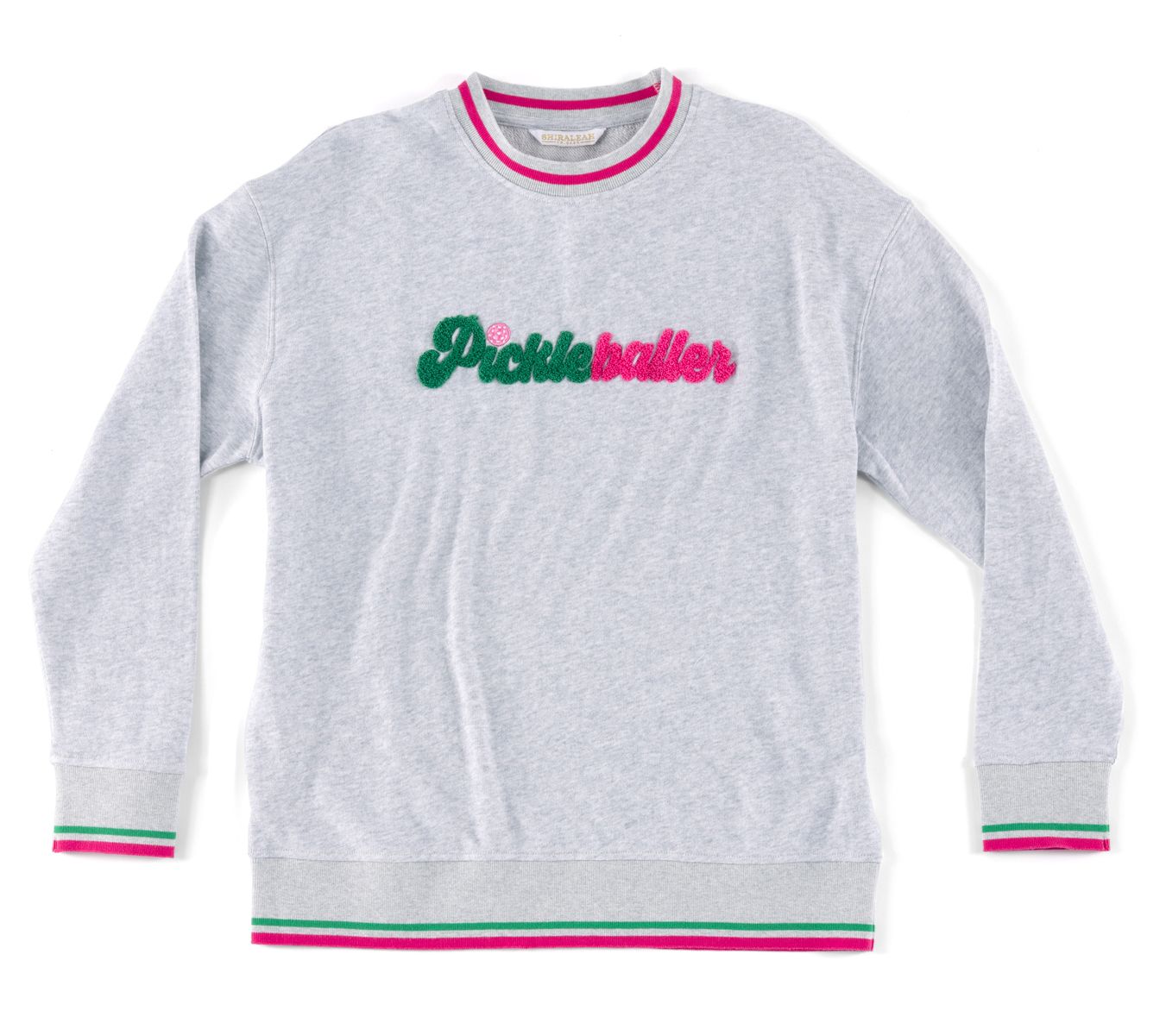 Shiraleah Pickleballer Embroidered CottonSweatshirt