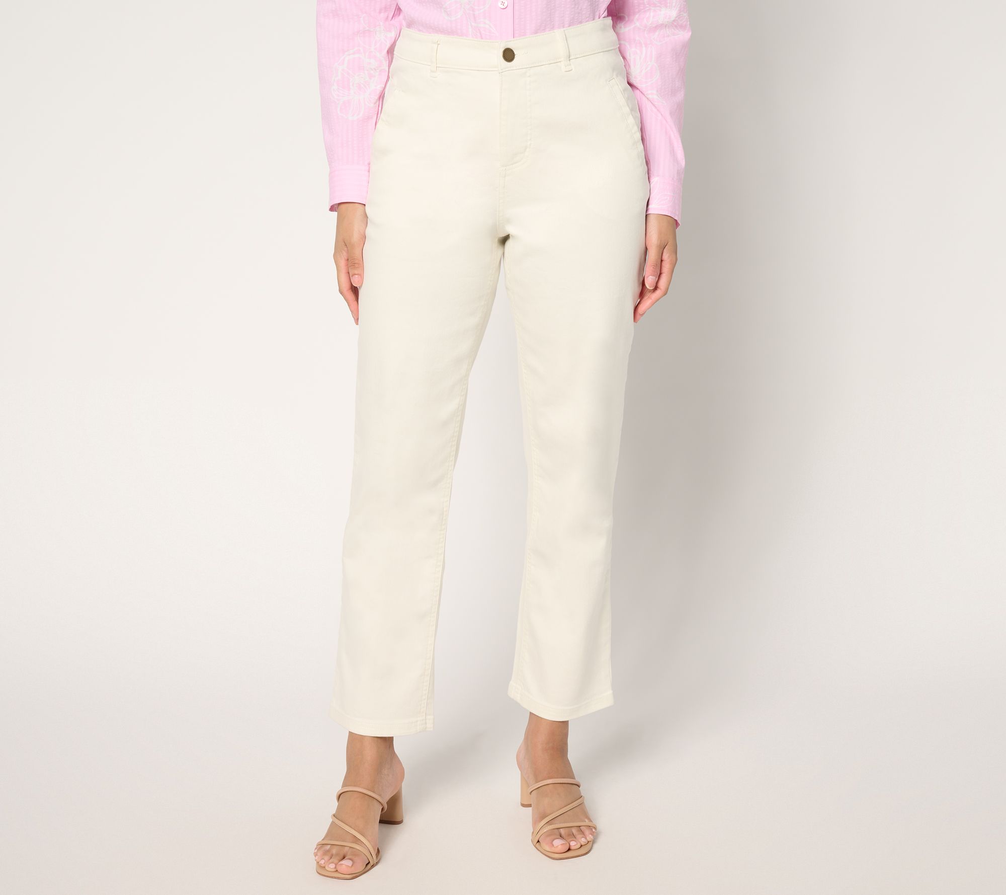 Joan Rivers Petite Luxe Vintage Denim Ankle Pants - Color