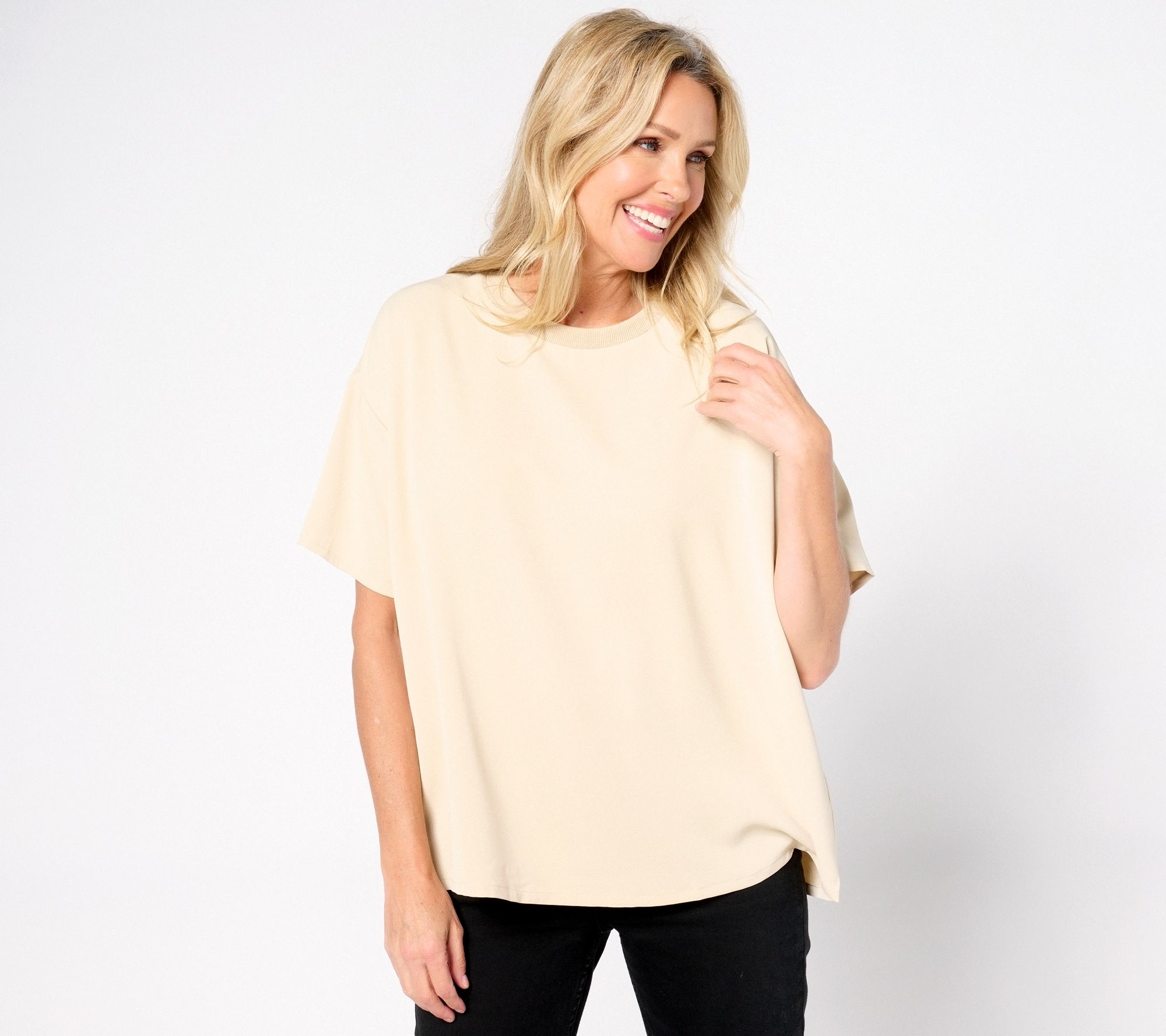 "As Is" nicole by Nicole Miller Short Sleeve Crewneck Top