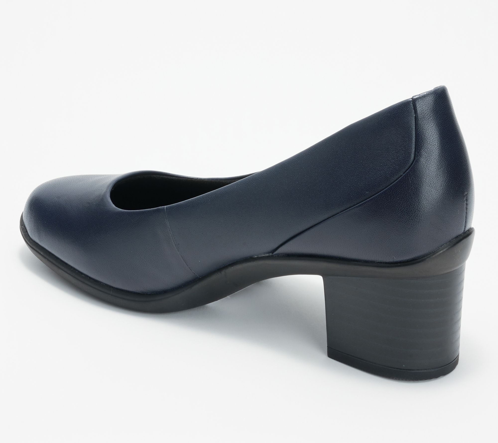 Clarks Signature Leather Block Heels -Shaya Poppy - QVC.com