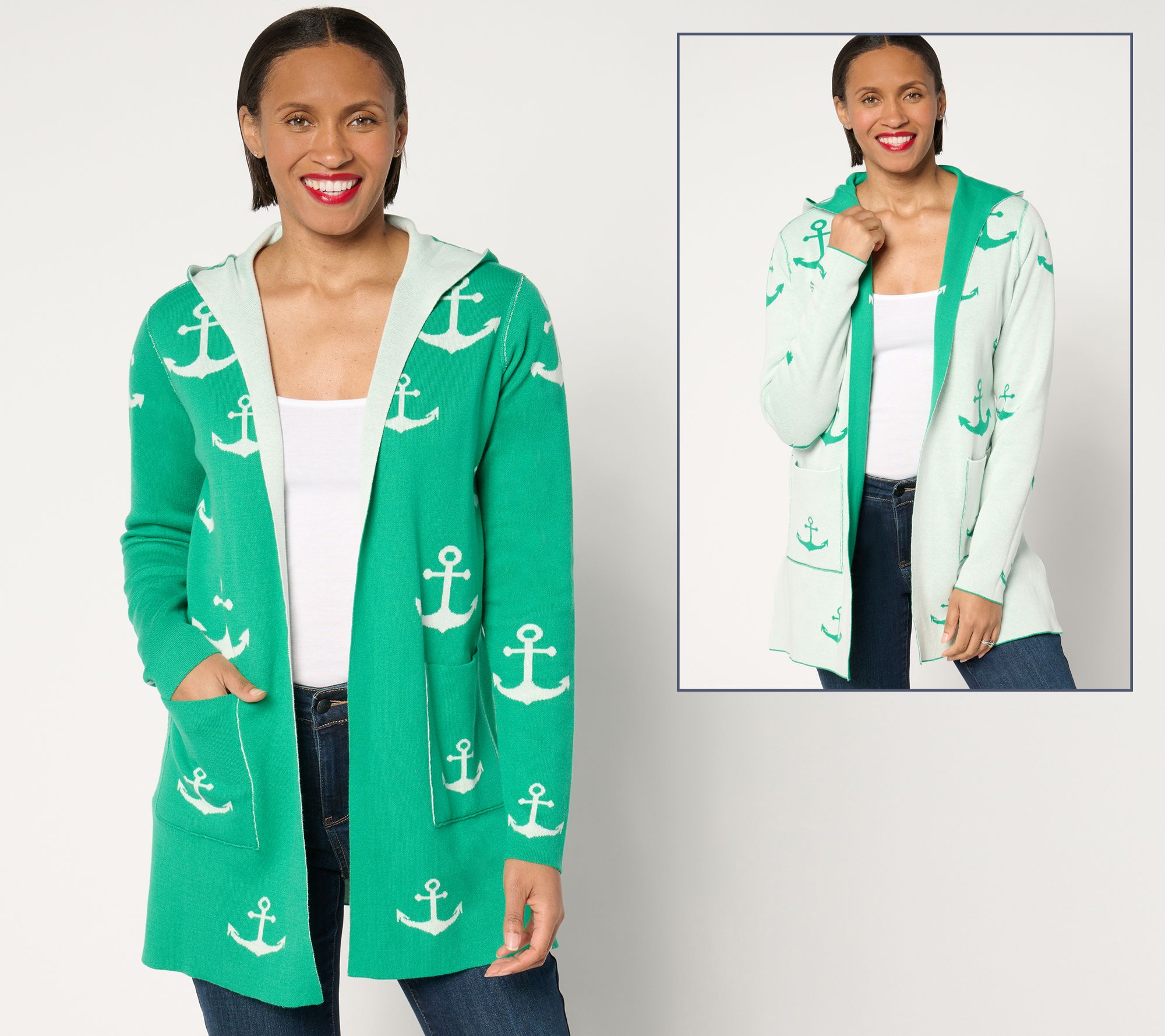 "As Is" Belle by Kim Gravel Yachtical Reversibelle Cardigan