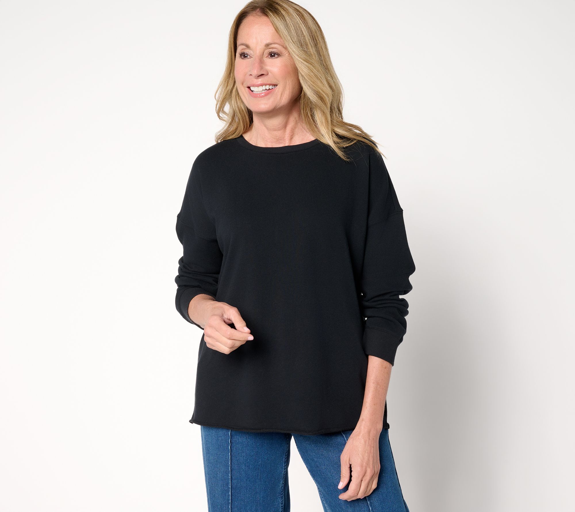 Peace Love World French Terry Crew Neck Pullover