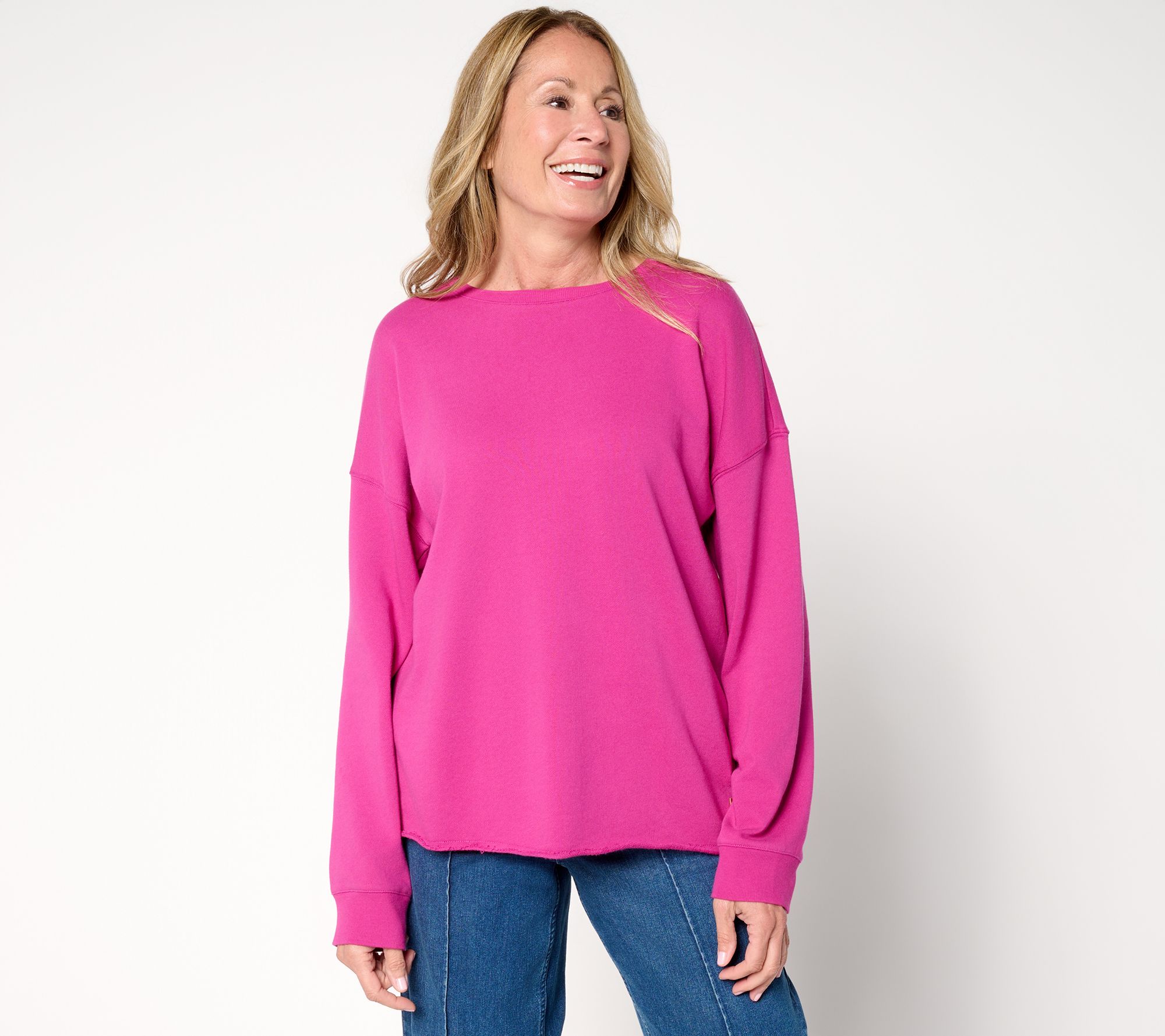 Peace Love World French Terry Crew Neck Pullover