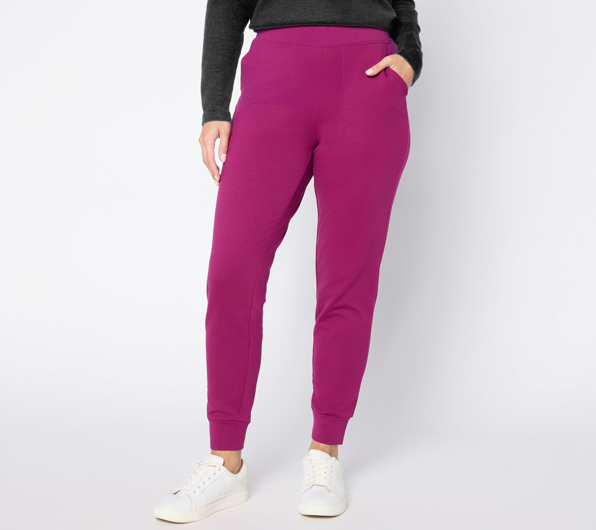 Denim & Co. Tall EasyWear French Terry Ankle Jogger