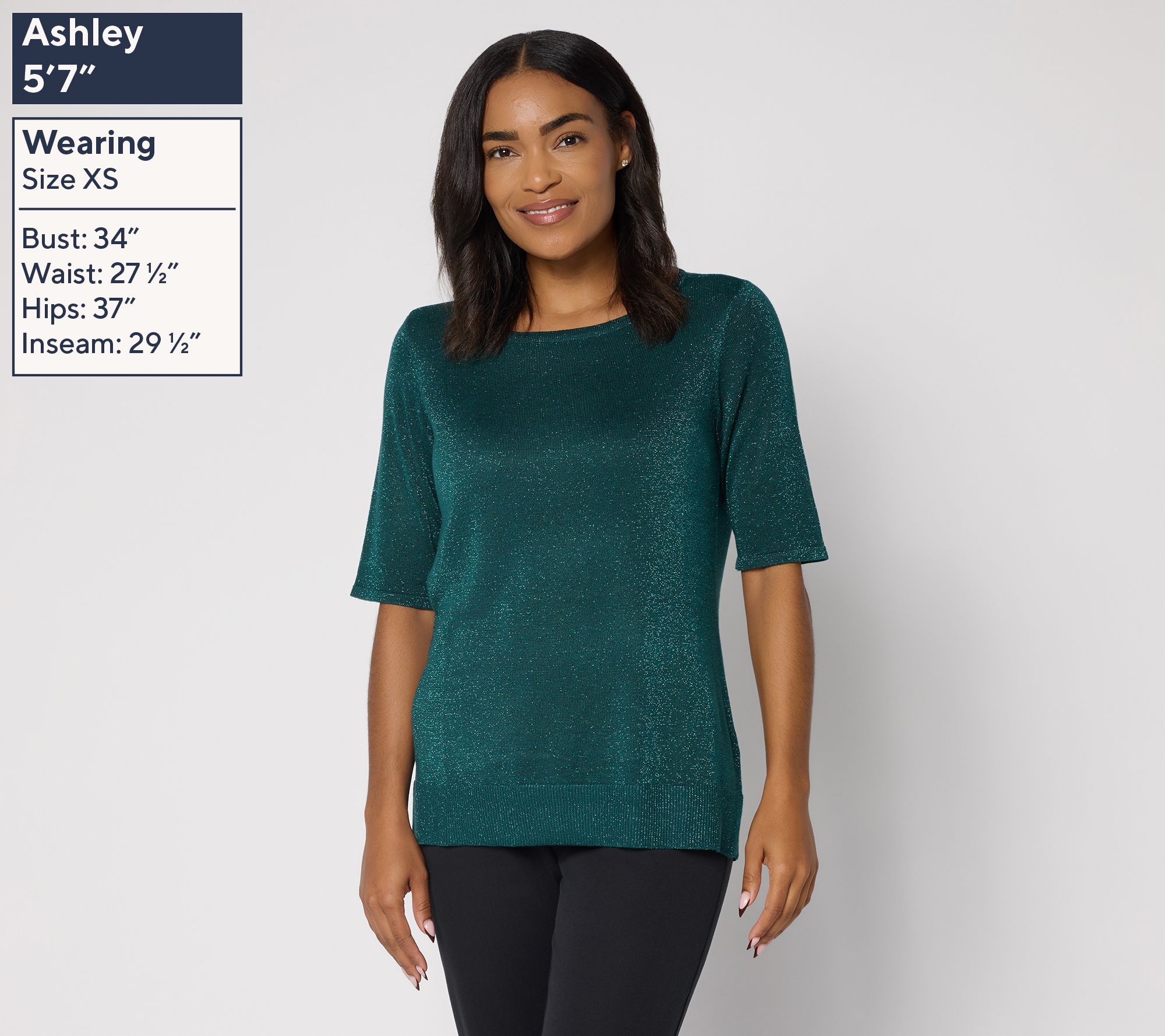 Jingle Belles by Kim Gravel Glam Lurex Layering Sweater