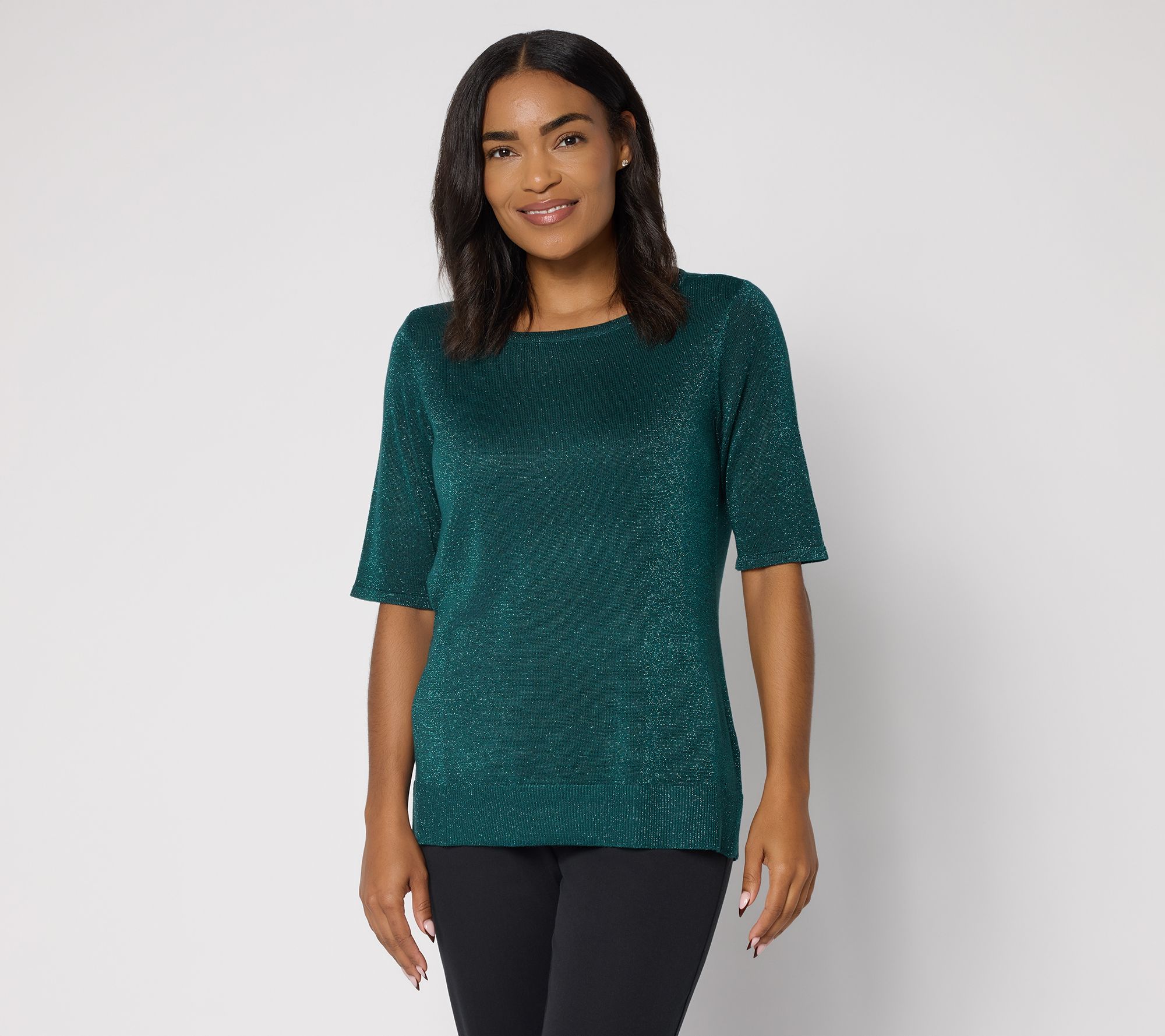 Jingle Belles by Kim Gravel Glam Lurex Layering Sweater